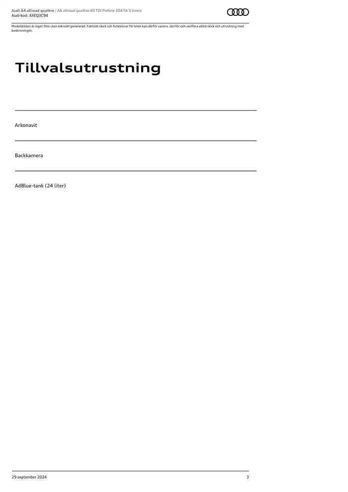 Audi A4 allroad quattro från 29 september till 29 september 2025 - Reklamblad sidor 3