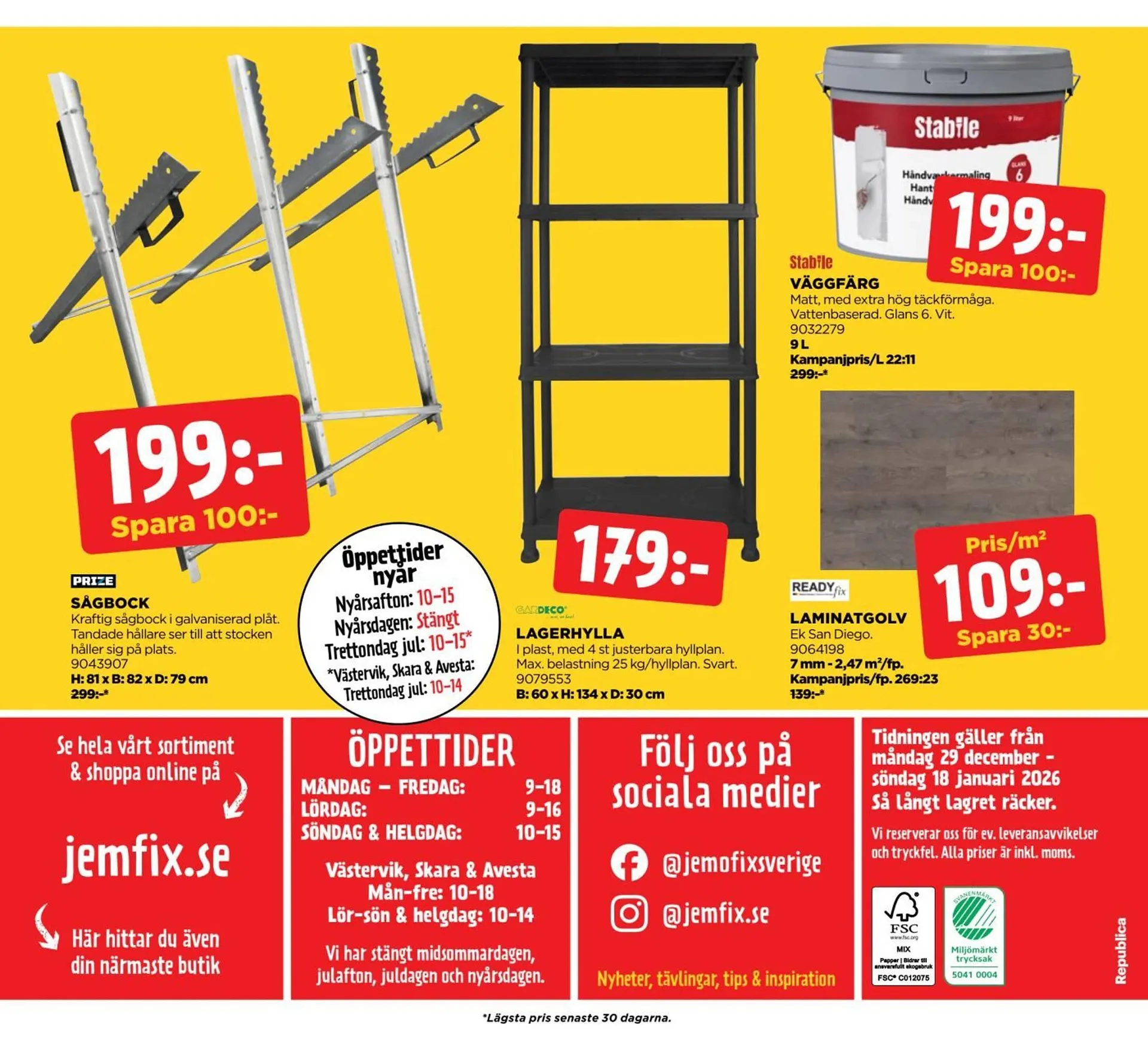 Jem&Fix reklamblad från 29 december till 19 januari 2026 - Reklamblad sidor 16