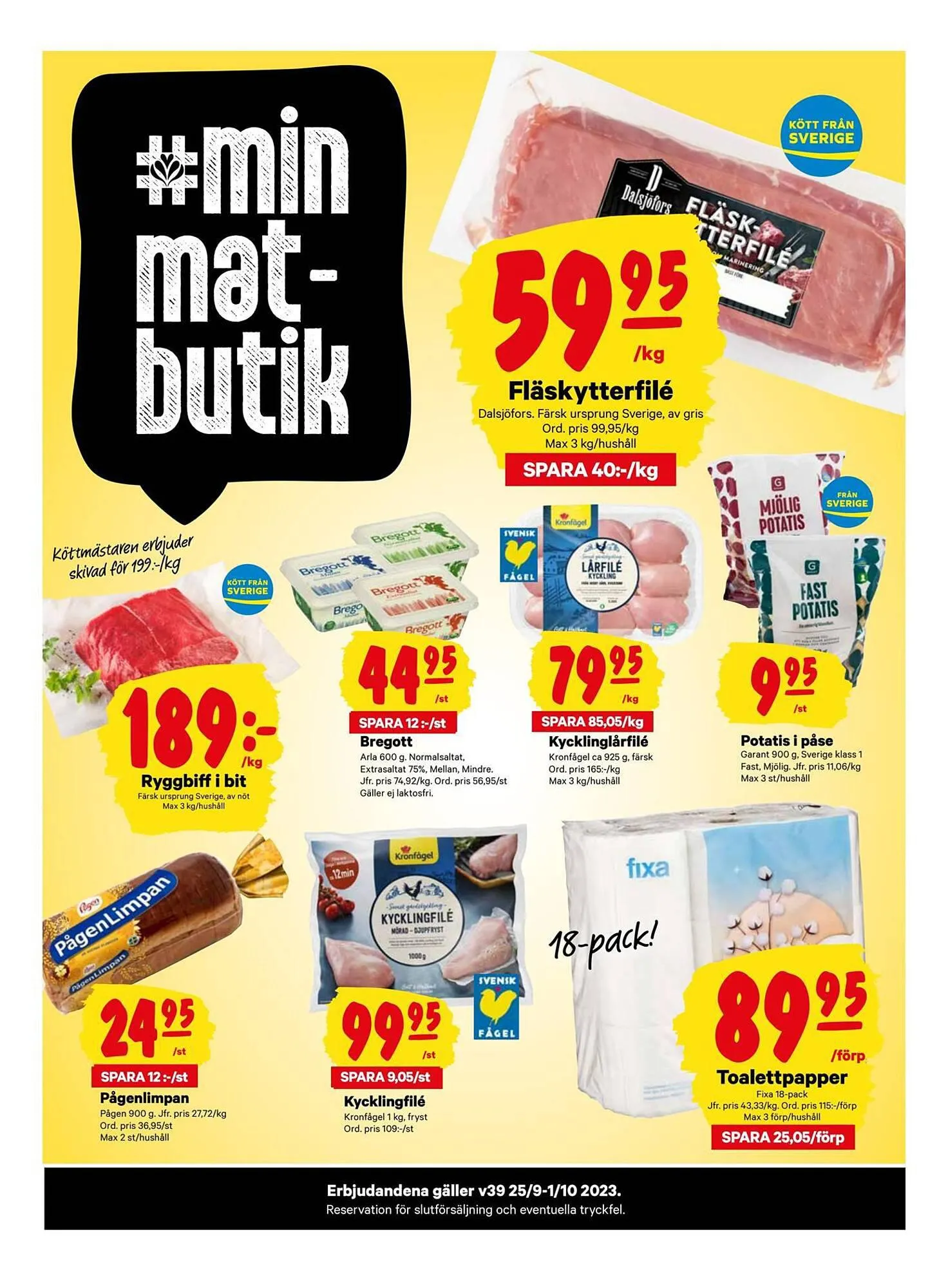 minmatbutik reklamblad från 24 september till 1 oktober 2023 - Reklamblad sidor 1