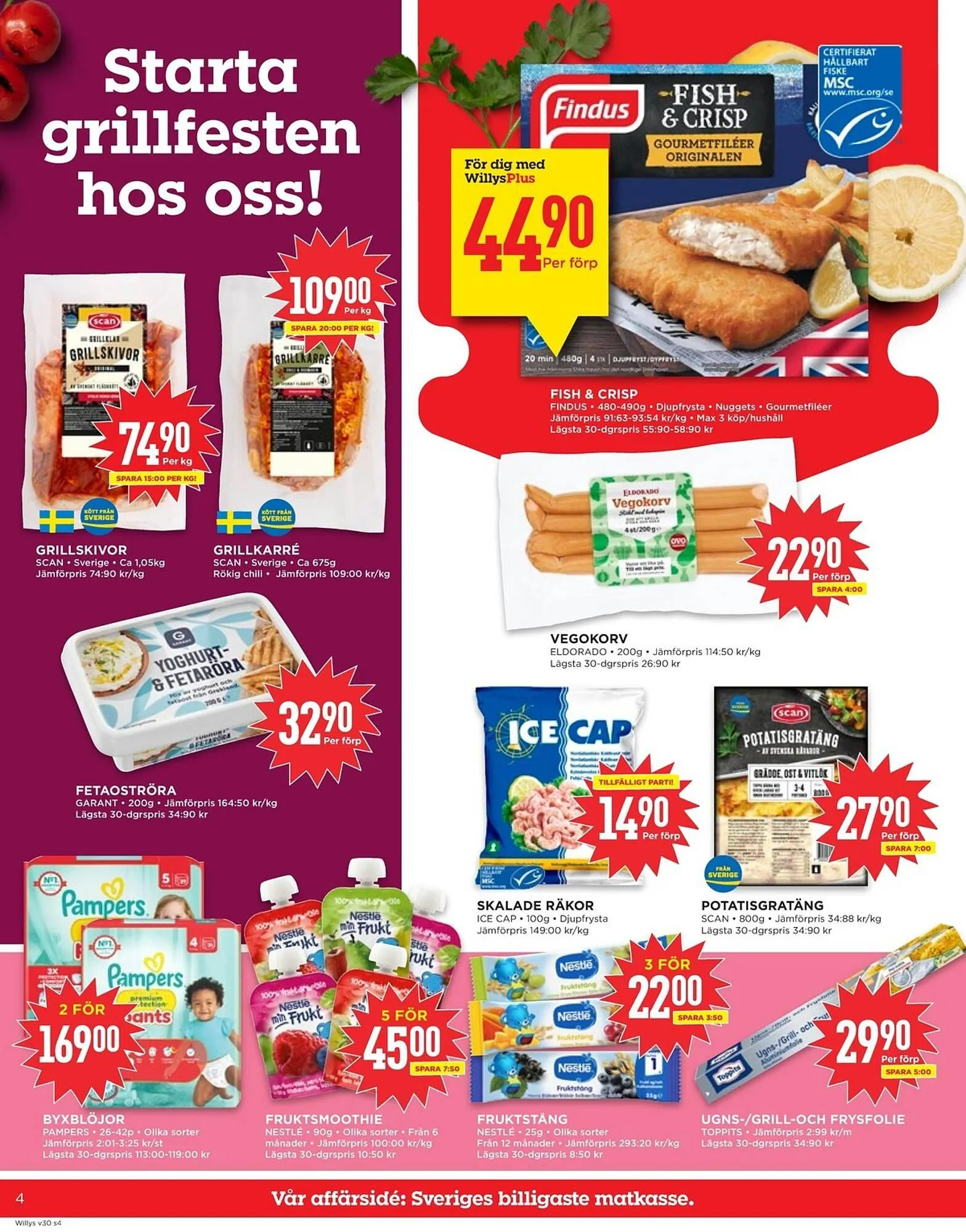 Willys reklamblad från 21 juli till 28 juli 2025 - Reklamblad sidor 4