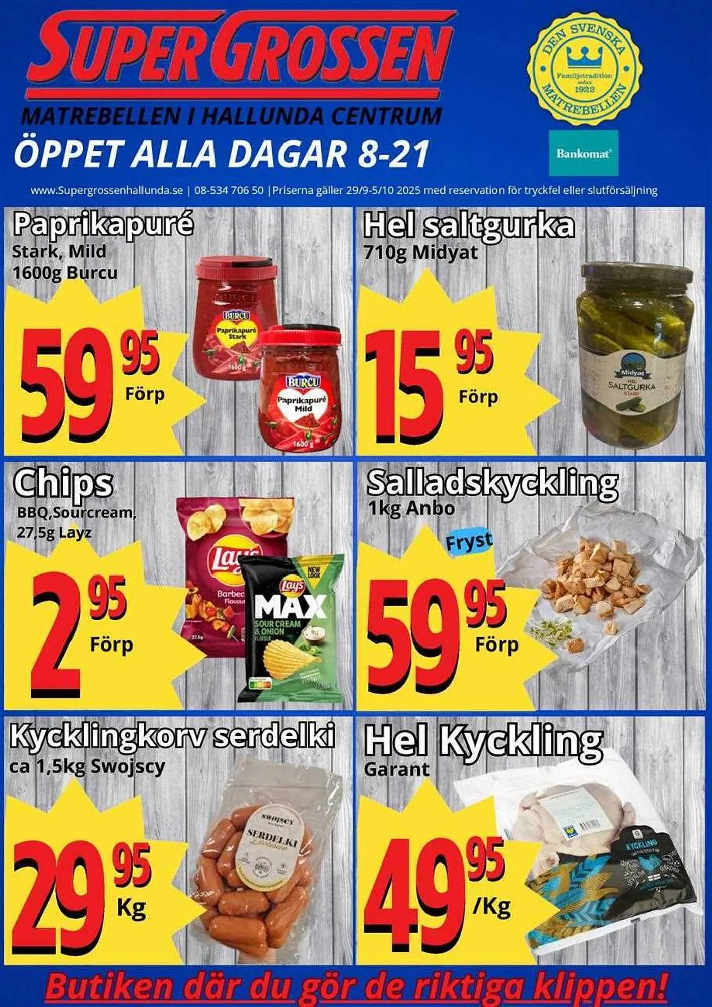 Supergrossen reklamblad från 29 september till 5 oktober 2025 - Reklamblad sidor 1