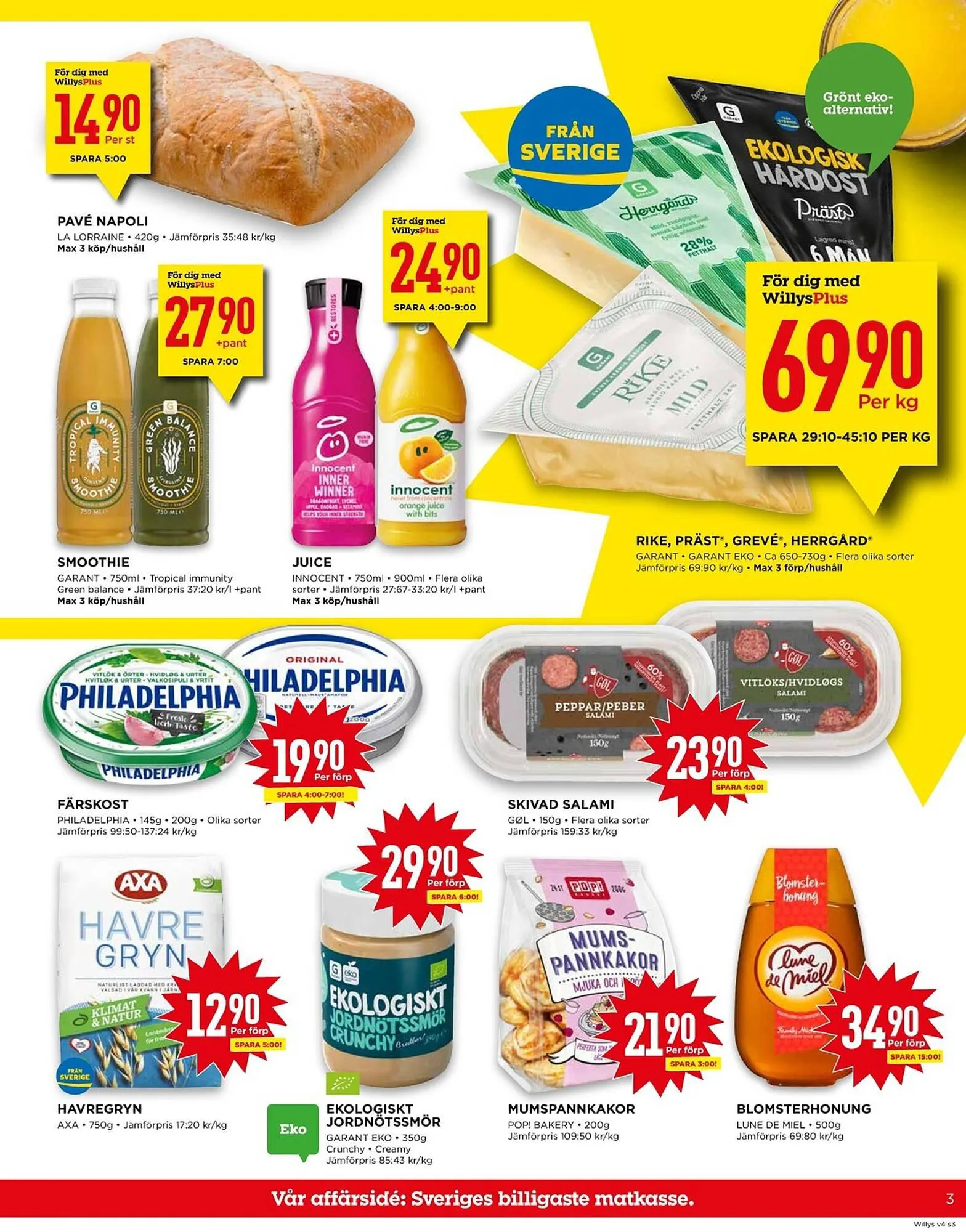 Willys reklamblad från 22 januari till 28 januari 2024 - Reklamblad sidor 3