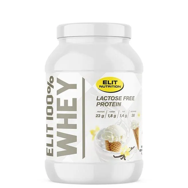ELIT 100% Whey Lactose free, 900 g Vanilla Ice Cream