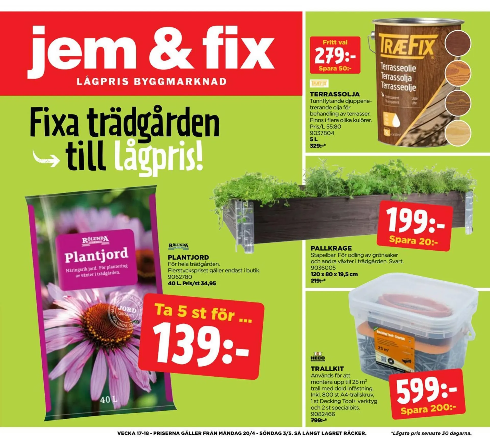 Jem&Fix reklamblad från 20 april till 4 maj 2026 - Reklamblad sidor 1