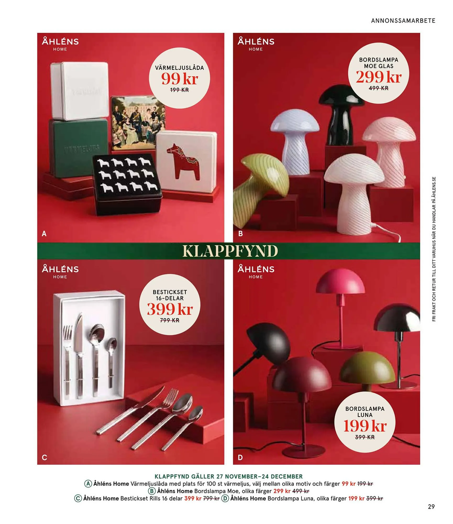 Åhléns reklamblad från 25 november till 24 december 2024 - Reklamblad sidor 29