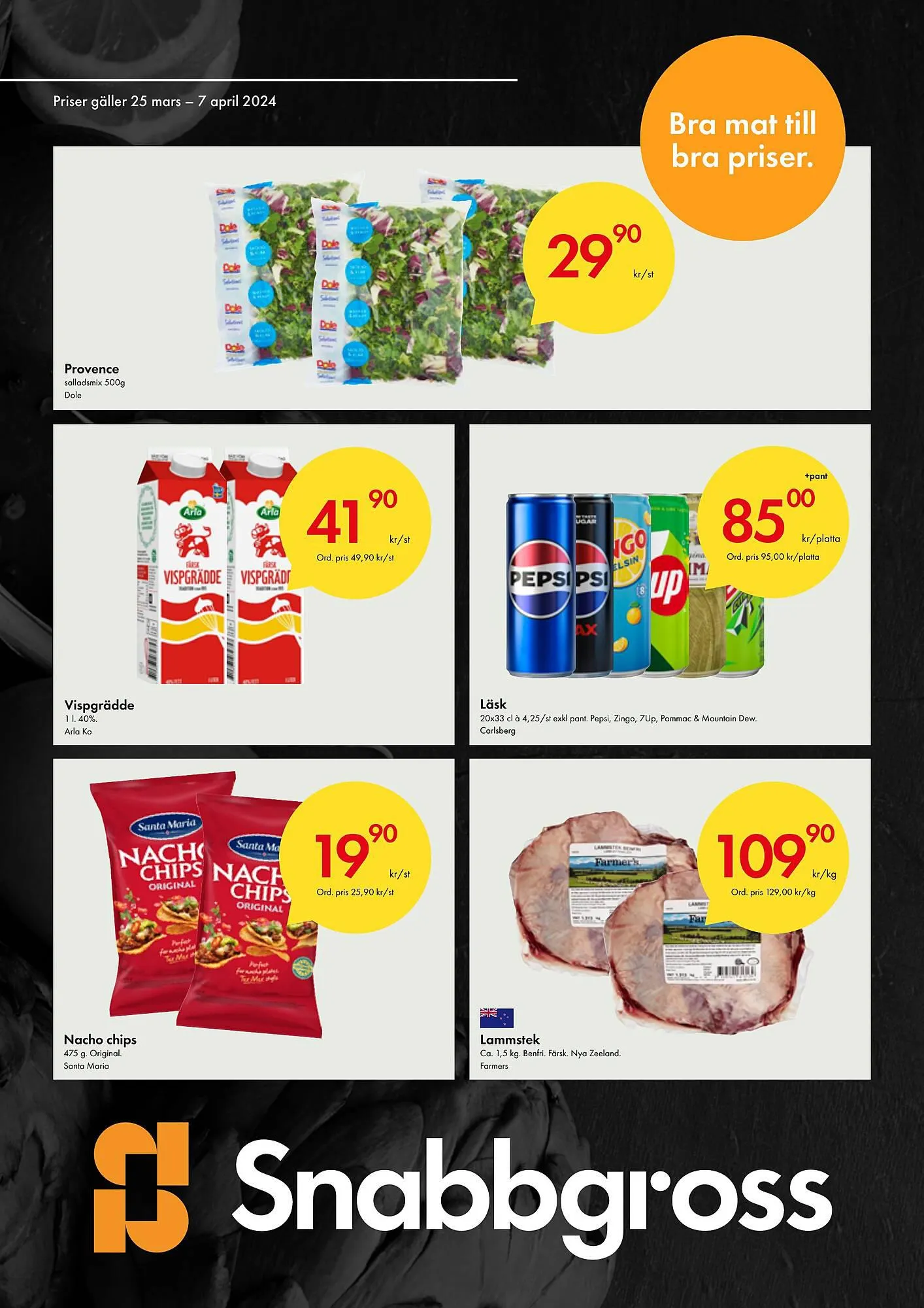 Snabbgross reklamblad från 25 mars till 7 april 2024 - Reklamblad sidor 
