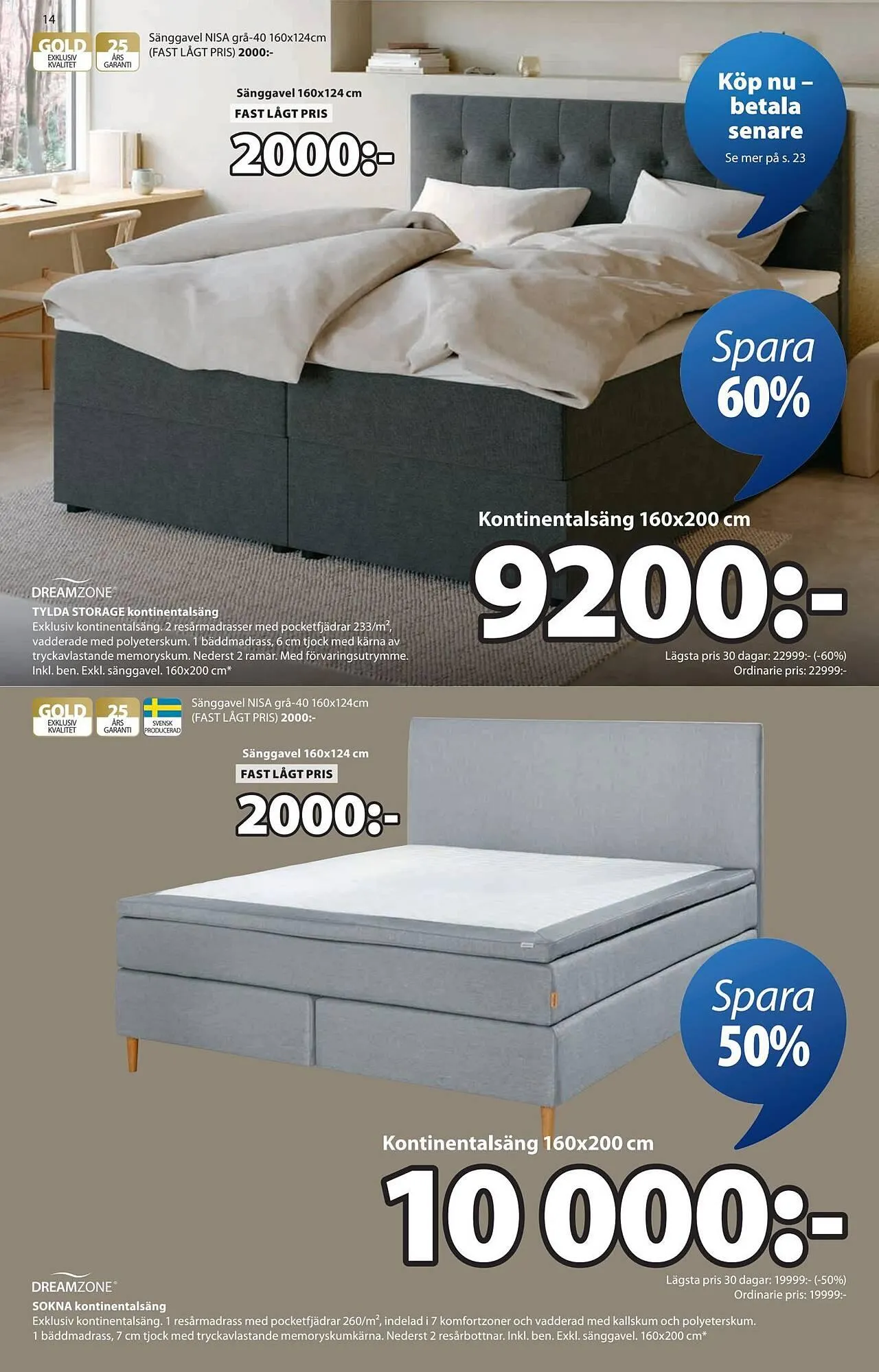 JYSK reklamblad från 2 mars till 23 mars 2026 - Reklamblad sidor 14