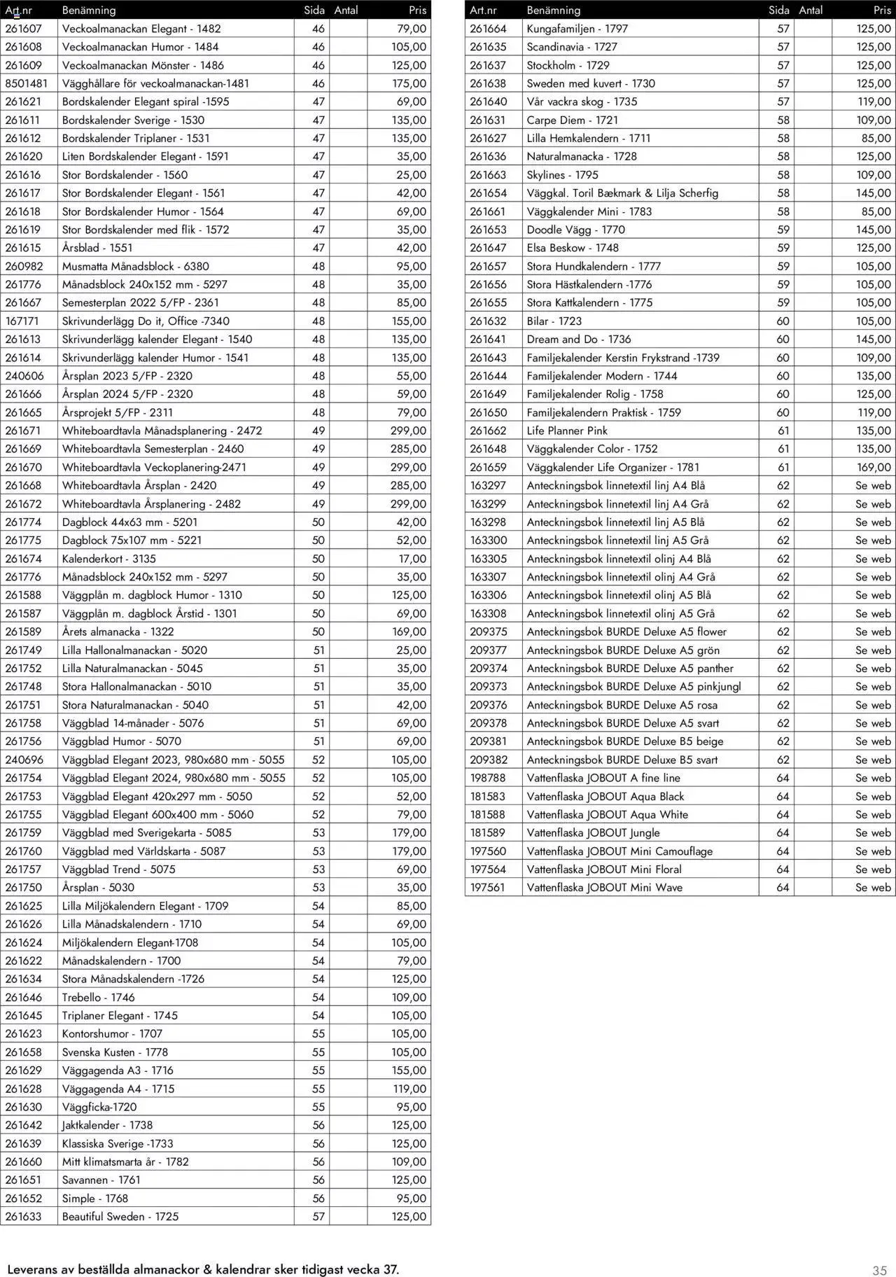 Almanackor och Kalendrar 2023 från 10 april till 31 december 2023 - Reklamblad sidor 35