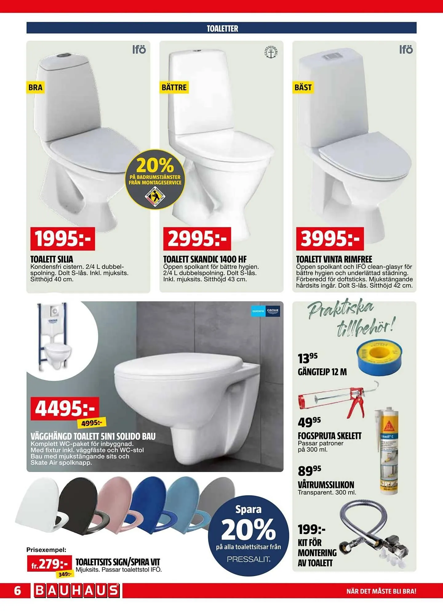 Bauhaus reklamblad från 2 mars till 16 mars 2026 - Reklamblad sidor 6