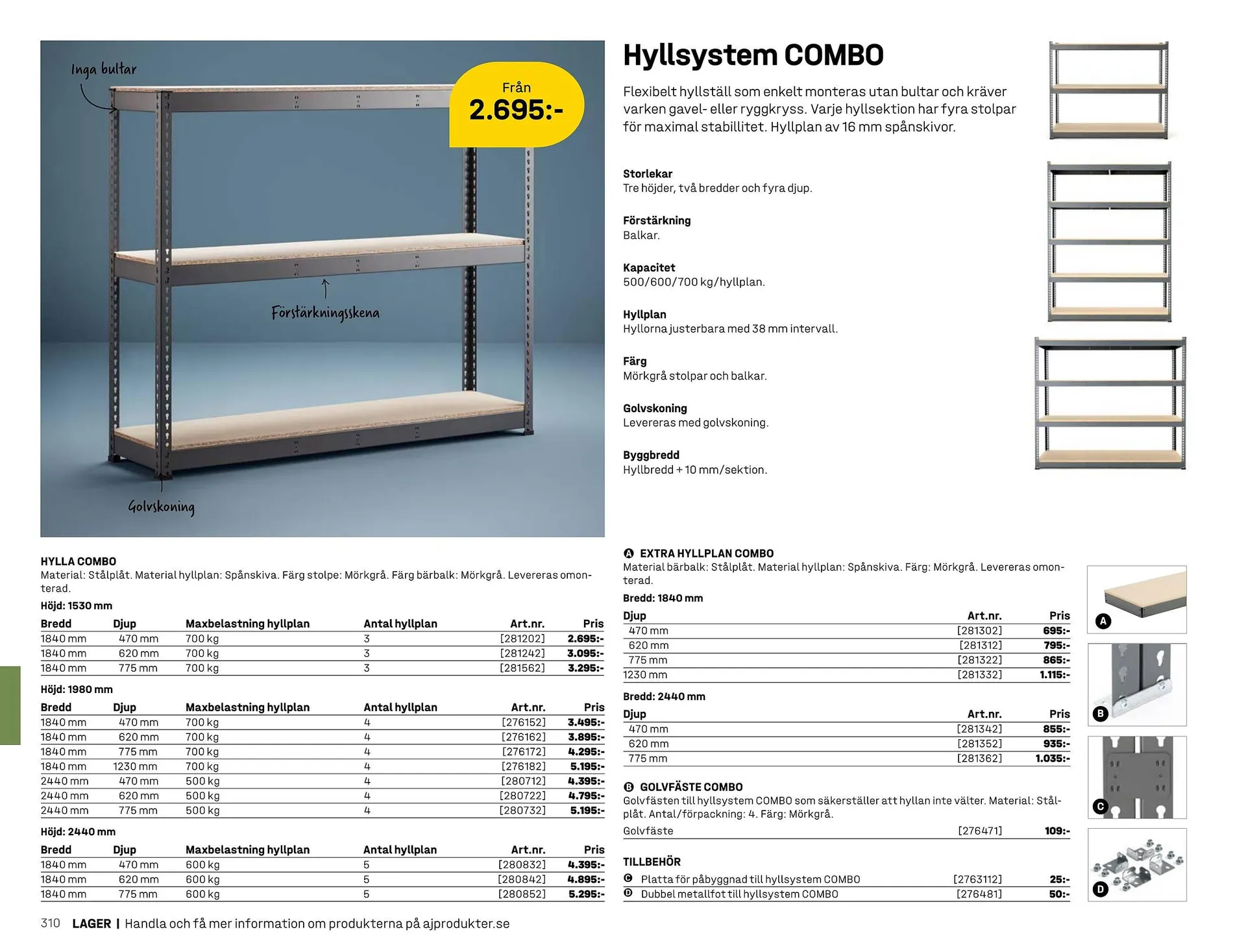 AJ Produkter reklamblad från 1 januari till 31 december 2025 - Reklamblad sidor 310