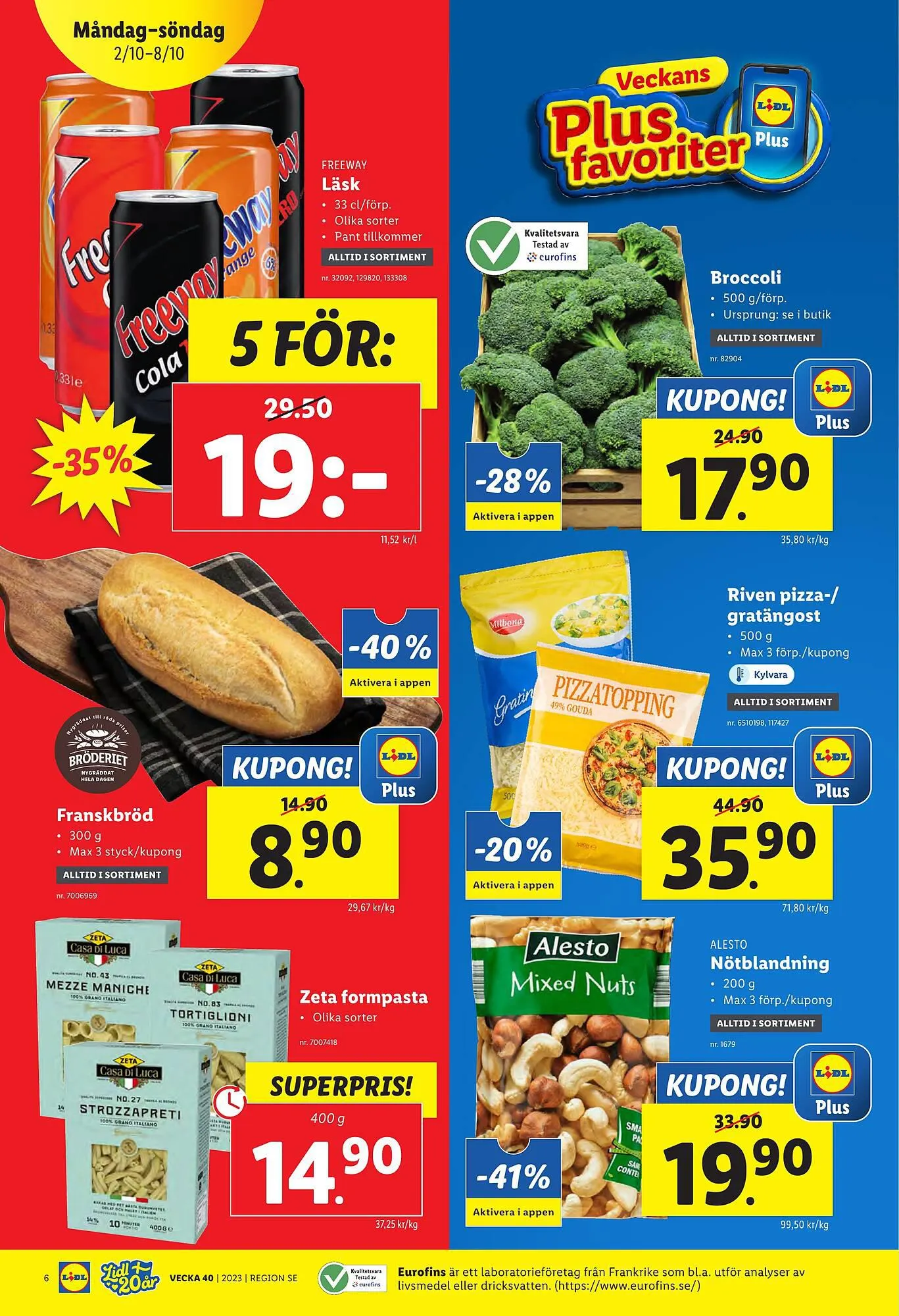 Lidl reklamblad från 2 oktober till 8 oktober 2023 - Reklamblad sidor 6