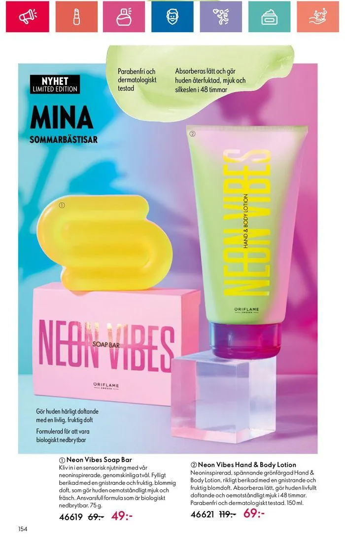 Oriflame reklamblad från 20 juni till 4 juli 2024 - Reklamblad sidor 154