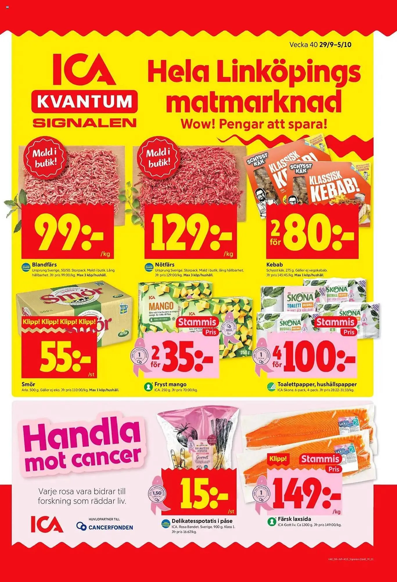 ICA Kvantum reklamblad från 29 september till 5 oktober 2025 - Reklamblad sidor 1