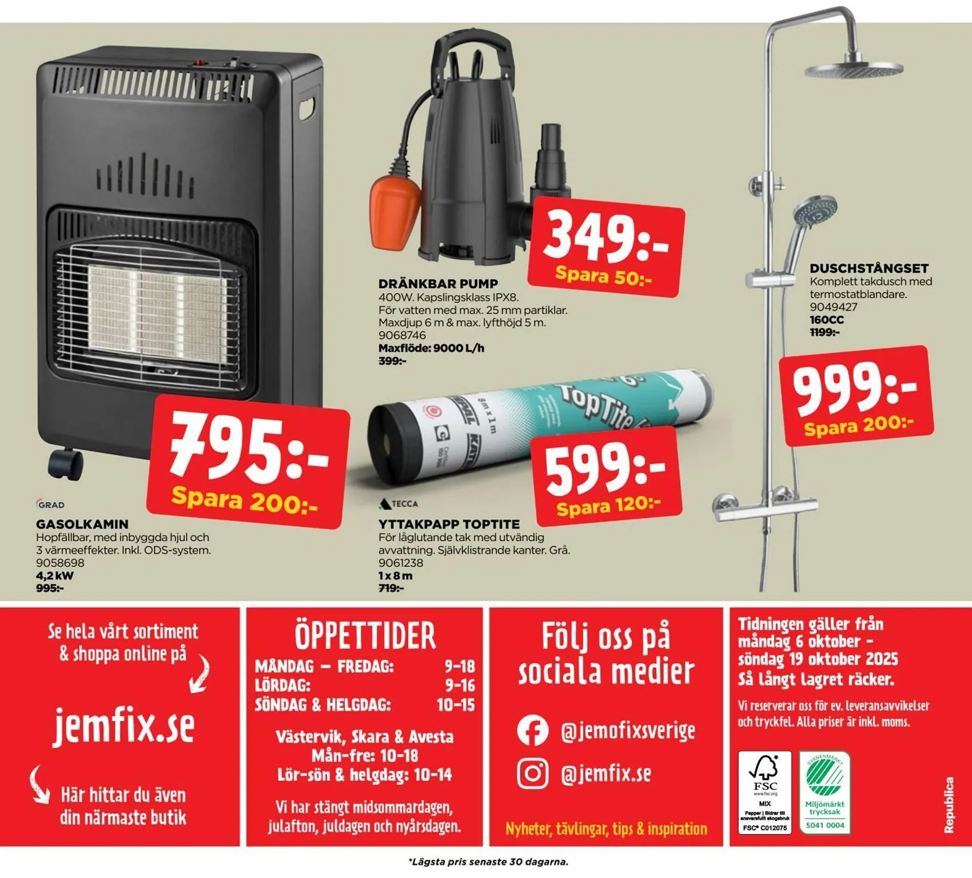 Jem&Fix reklamblad från 6 oktober till 20 oktober 2025 - Reklamblad sidor 16