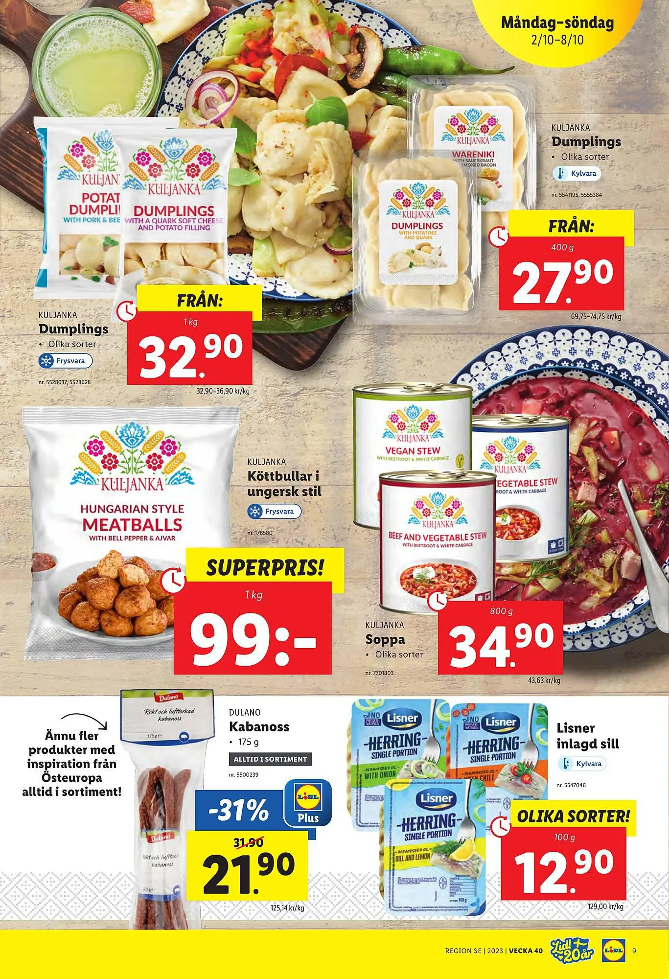 Lidl reklamblad från 2 oktober till 8 oktober 2023 - Reklamblad sidor 9