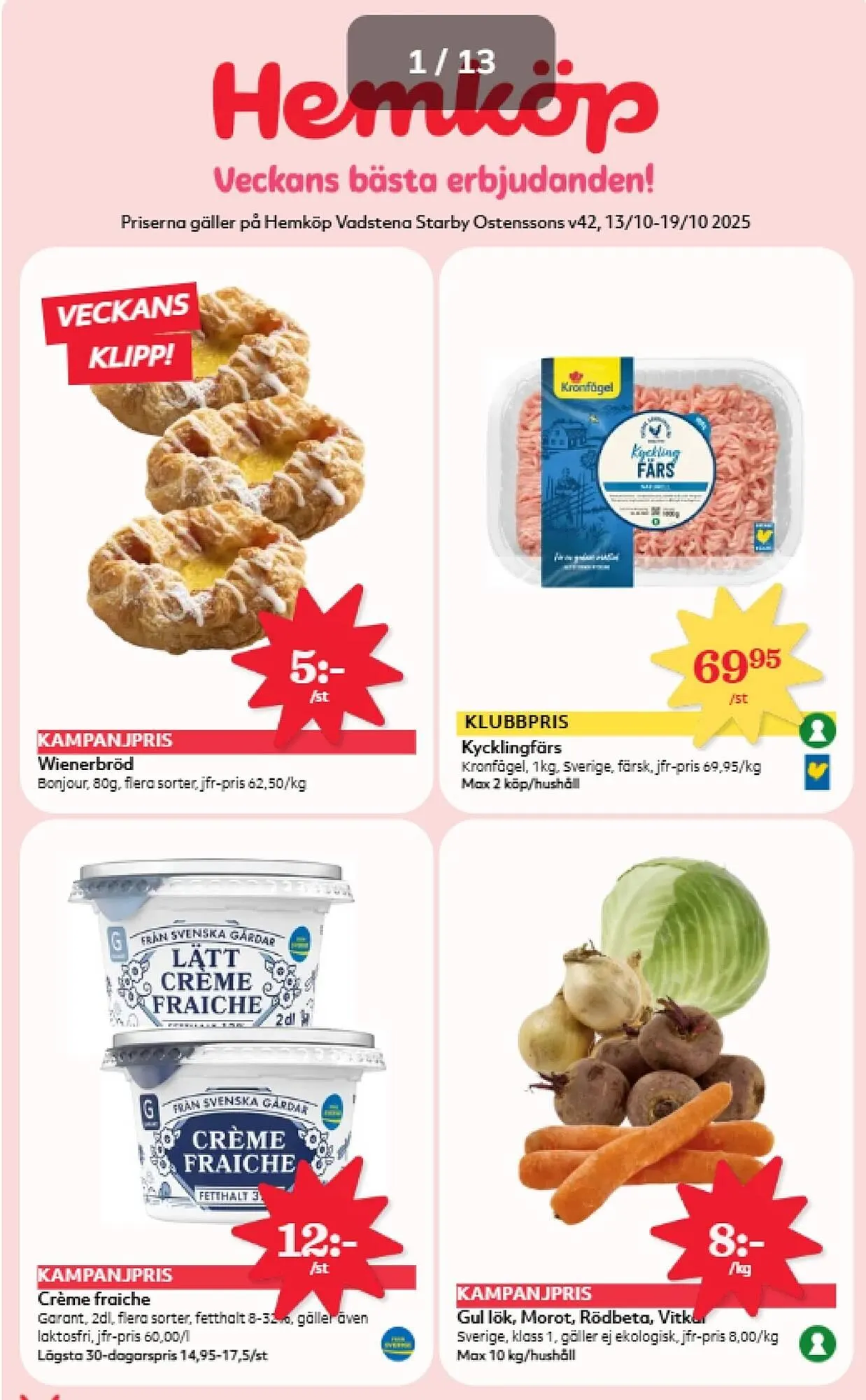 Östenssons reklamblad från 13 oktober till 19 oktober 2025 - Reklamblad sidor 1