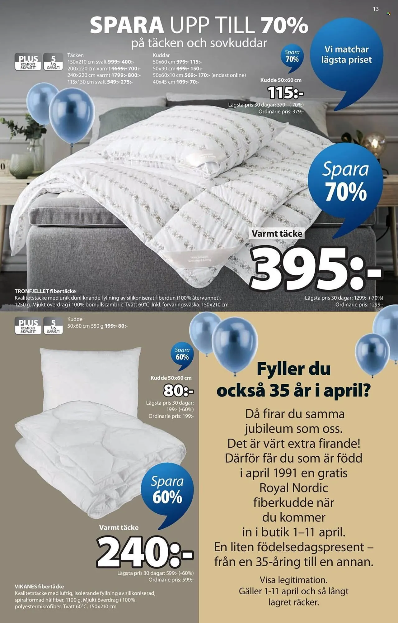 JYSK reklamblad från 30 mars till 26 april 2026 - Reklamblad sidor 13