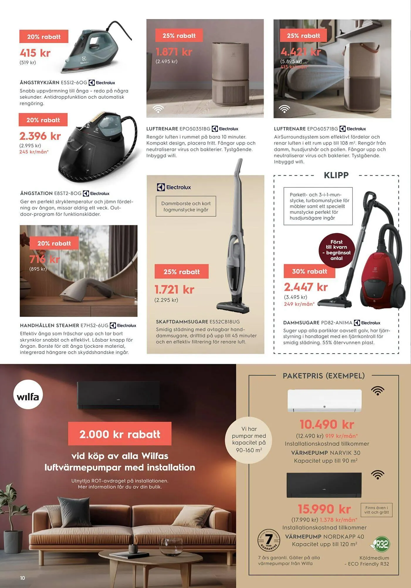 Electrolux Home reklamblad från 3 mars till 24 mars 2026 - Reklamblad sidor 10