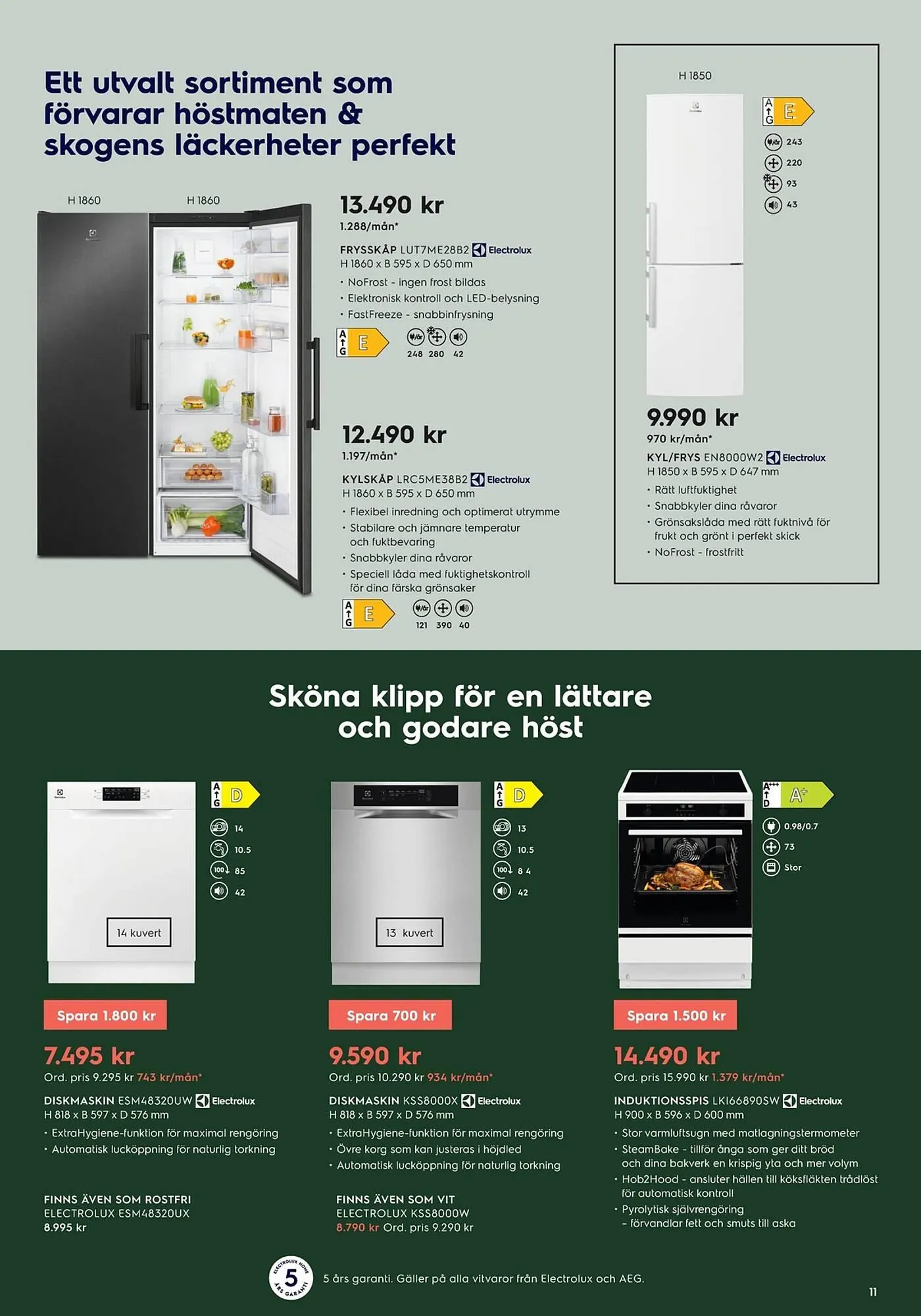 Electrolux Home reklamblad från 21 augusti till 2 oktober 2023 - Reklamblad sidor 11