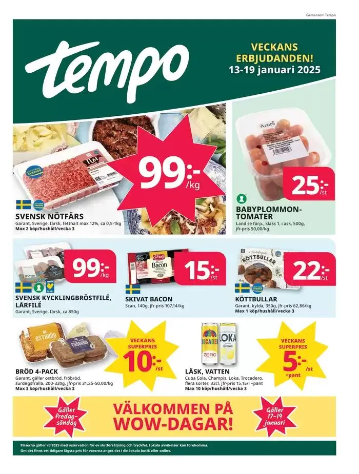 Veckans erbjudanden Tempo - 1