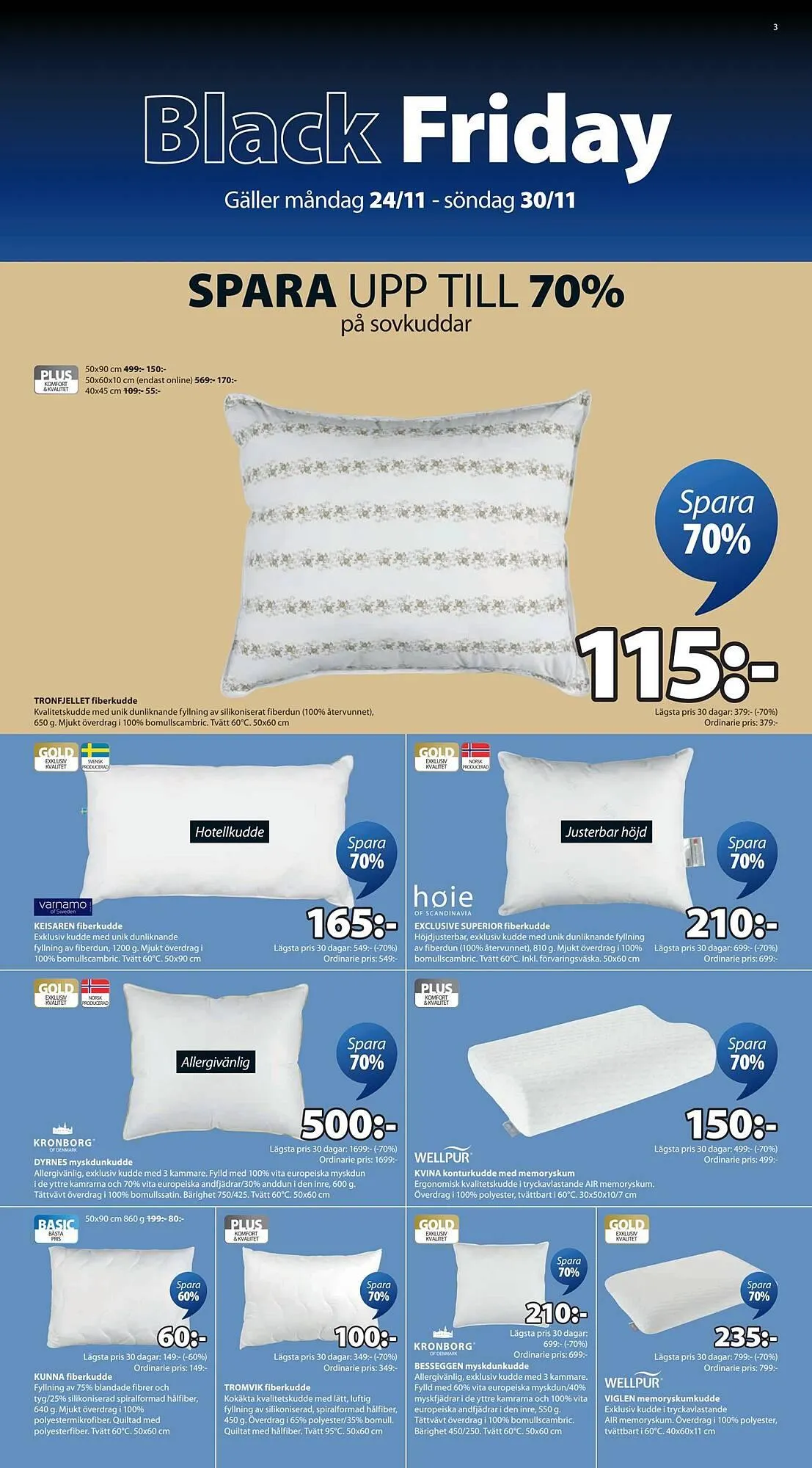 JYSK reklamblad från 24 november till 30 november 2025 - Reklamblad sidor 3