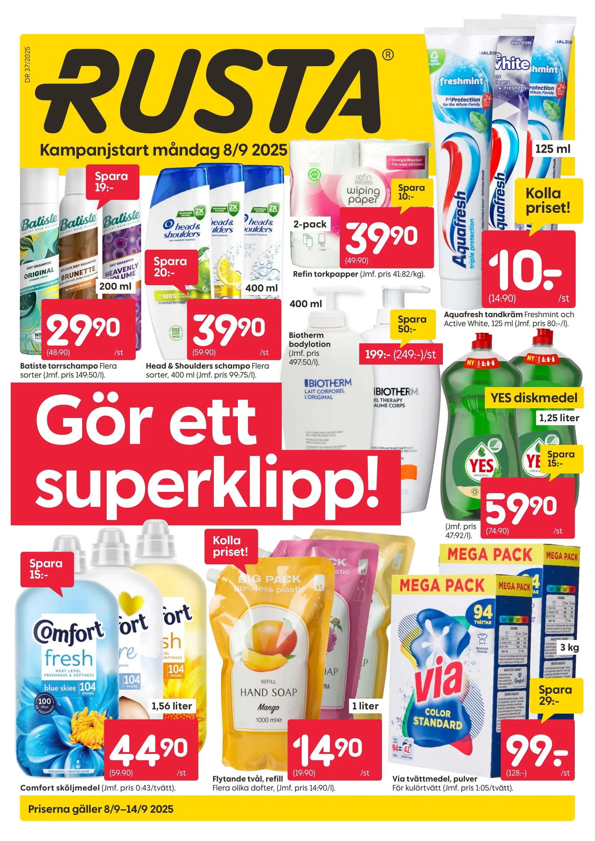 Rusta från 9 september till 23 september 2025 - Reklamblad sidor 1