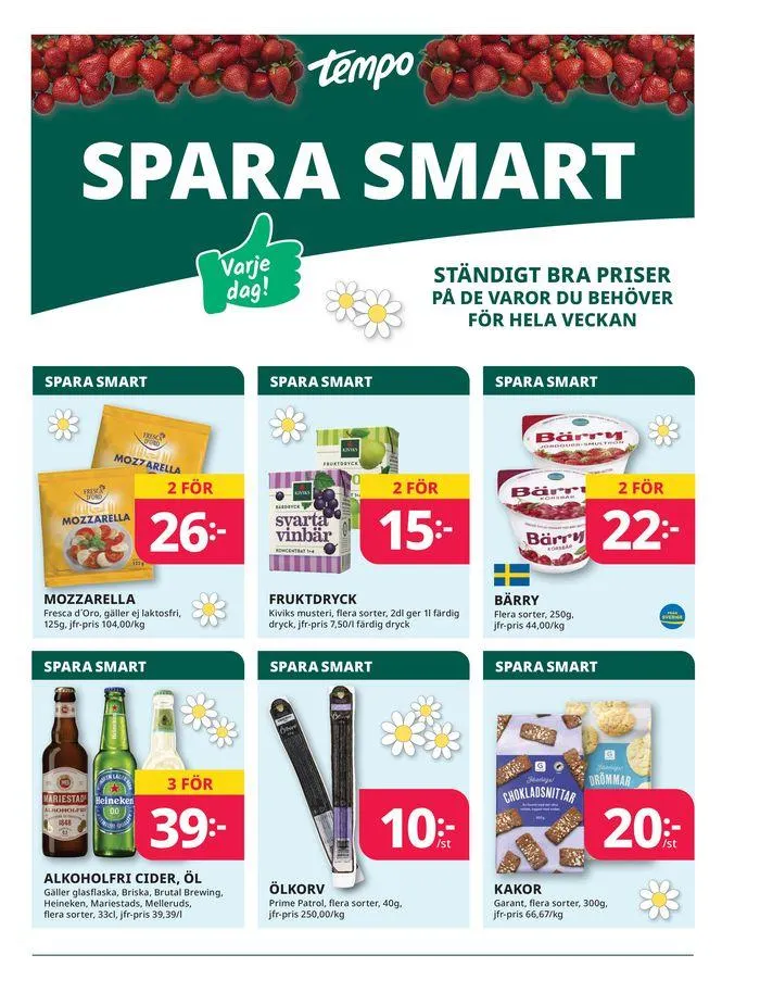 Veckans erbjudanden Tempo från 17 juni till 1 juli 2024 - Reklamblad sidor 3