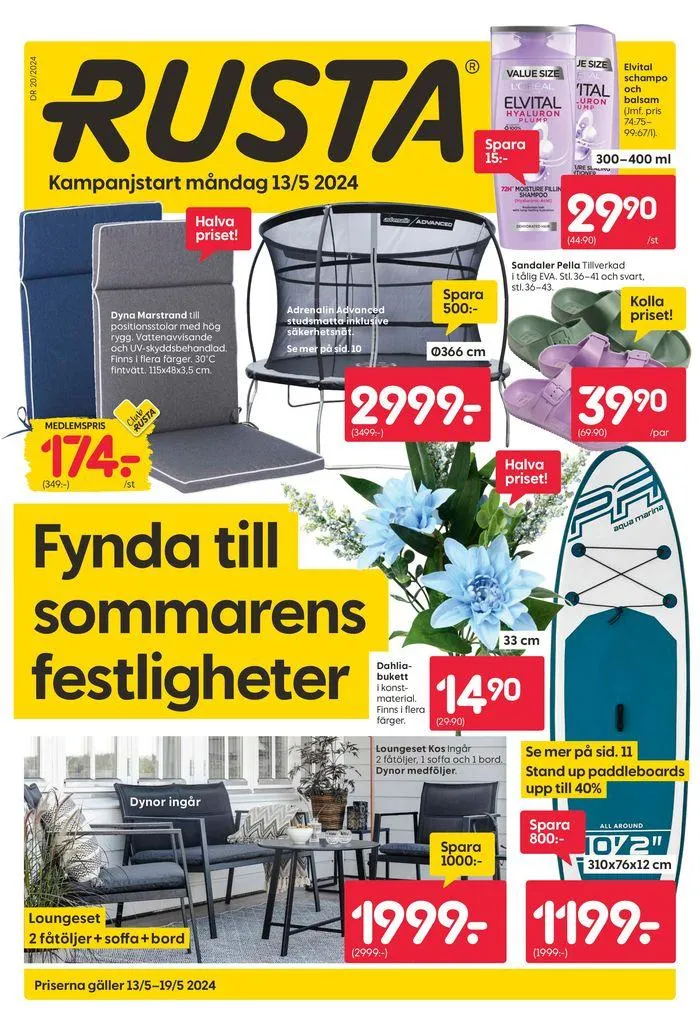 Rusta reklambad från 13 maj till 27 maj 2024 - Reklamblad sidor 1