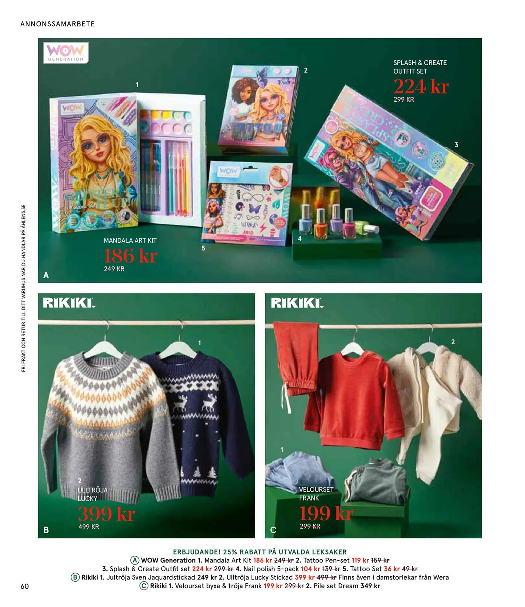 Åhléns reklamblad från 25 november till 24 december 2024 - Reklamblad sidor 60
