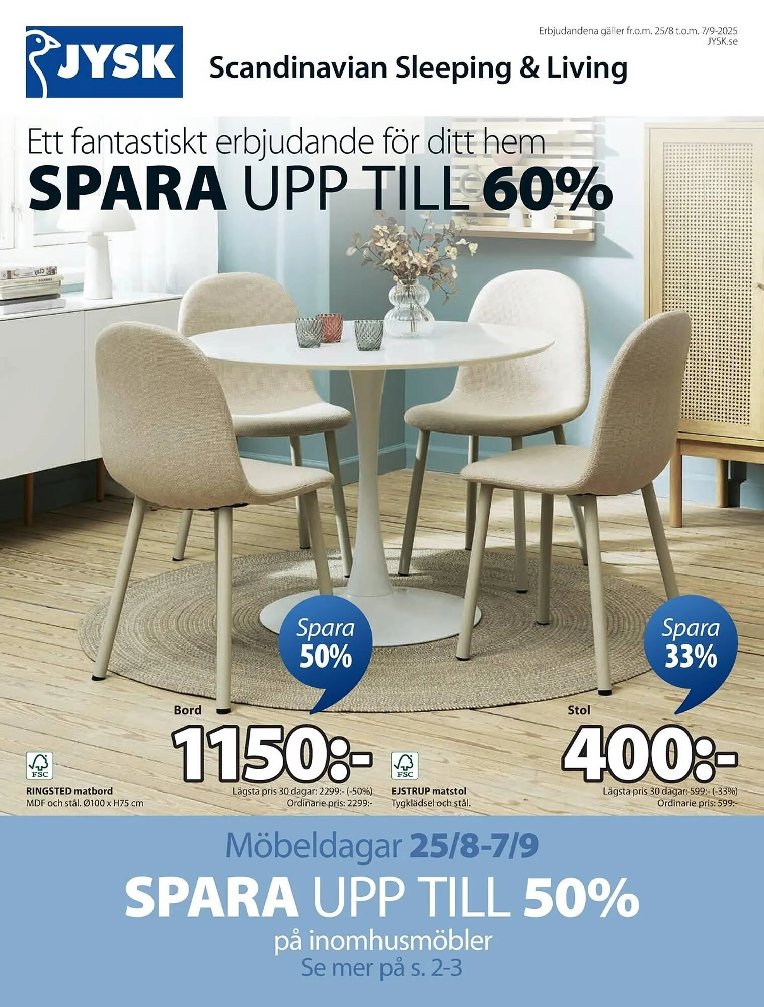 JYSK reklamblad från 25 augusti till 7 september 2025 - Reklamblad sidor 2