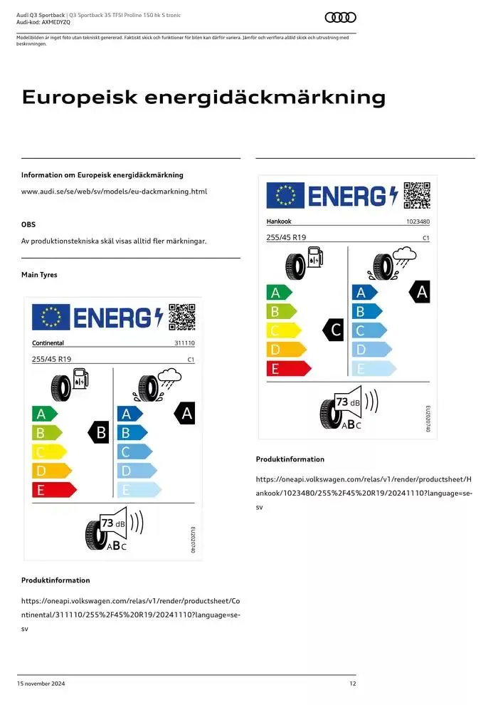 Audi Q3 Sportback från 15 november till 15 november 2025 - Reklamblad sidor 12