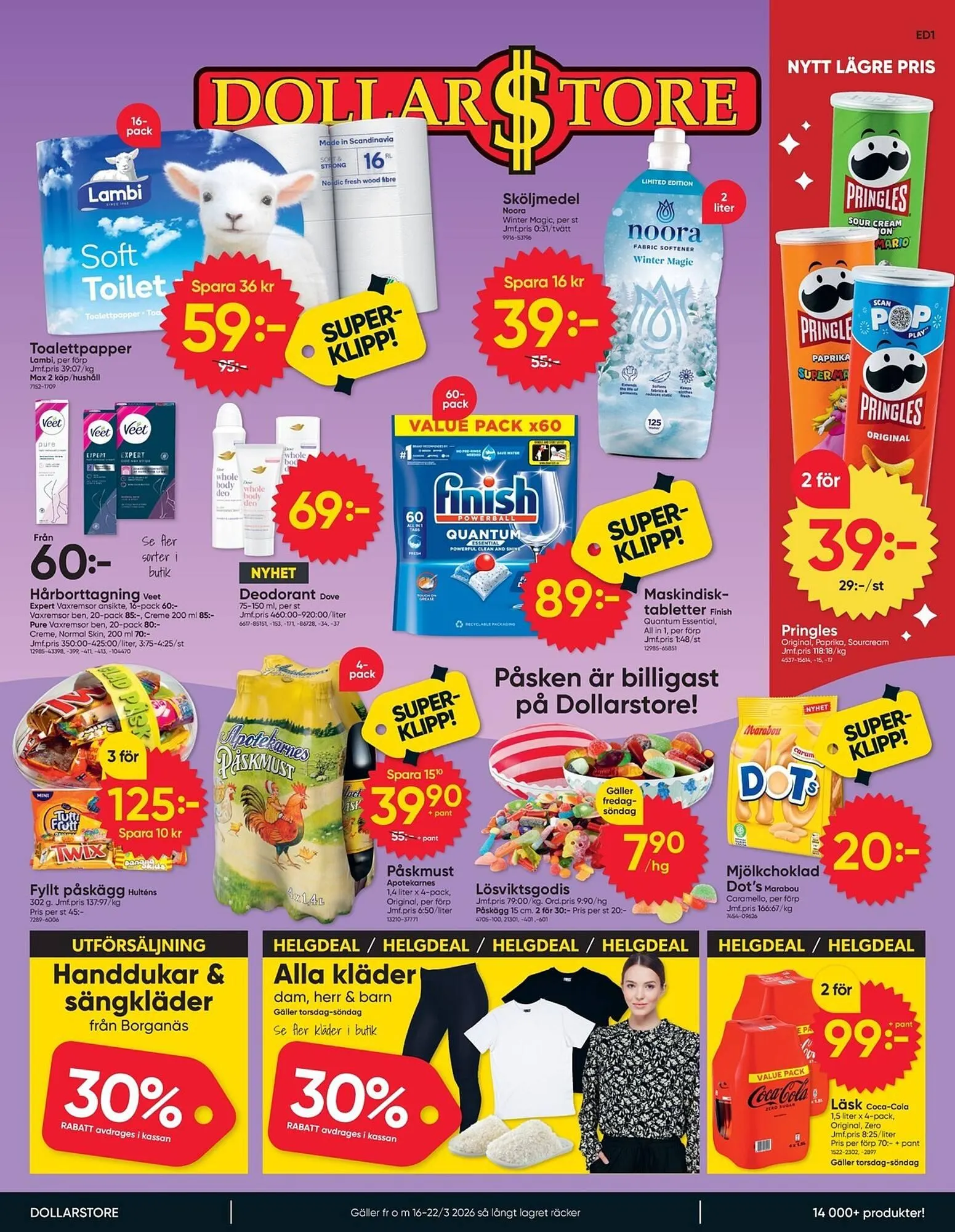 DollarStore annonsblad från 16 mars till 22 mars 2026 - Reklamblad sidor 1
