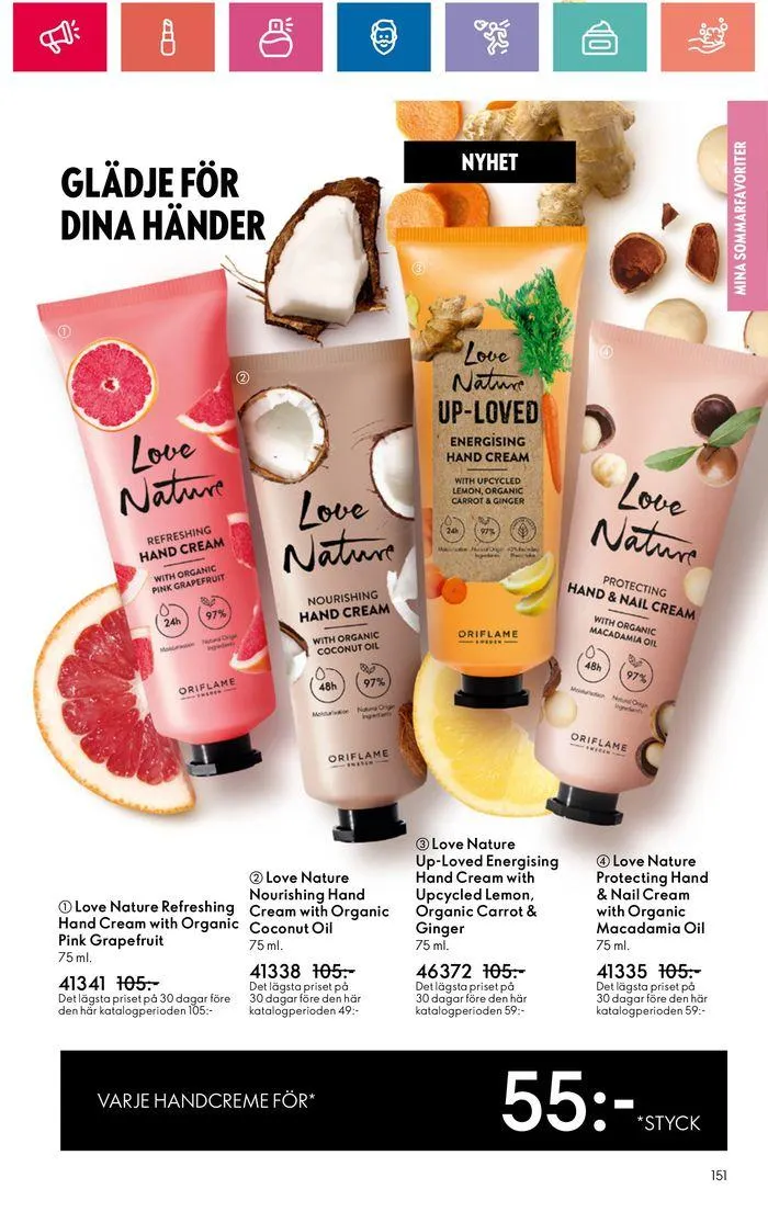 Oriflame reklamblad från 20 juni till 4 juli 2024 - Reklamblad sidor 151