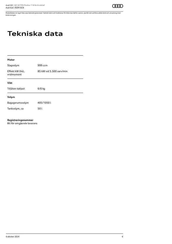 Audi Q2 från 6 oktober till 6 oktober 2025 - Reklamblad sidor 6
