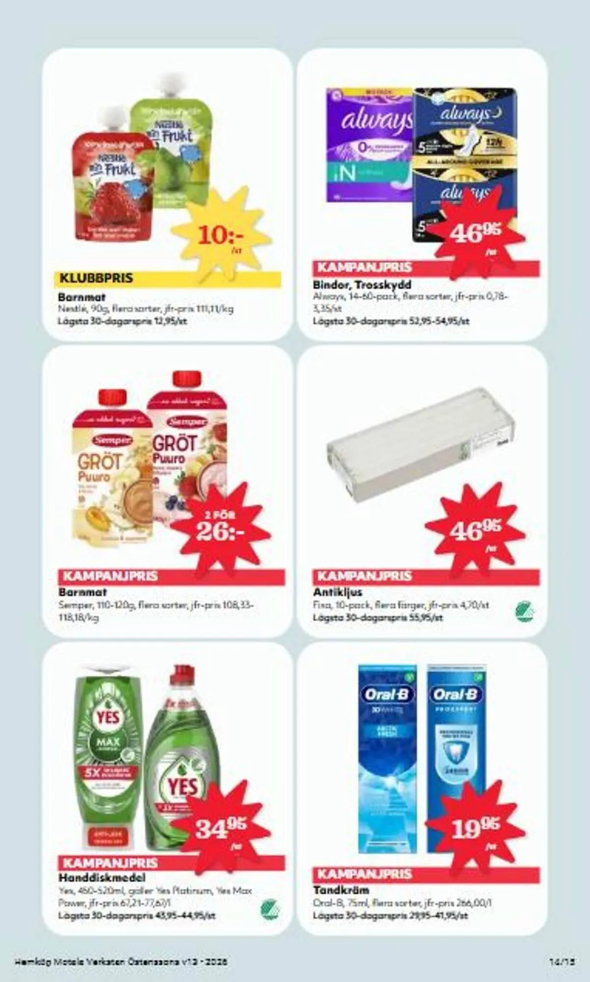 Hemköp reklamblad från 23 mars till 29 mars 2026 - Reklamblad sidor 14