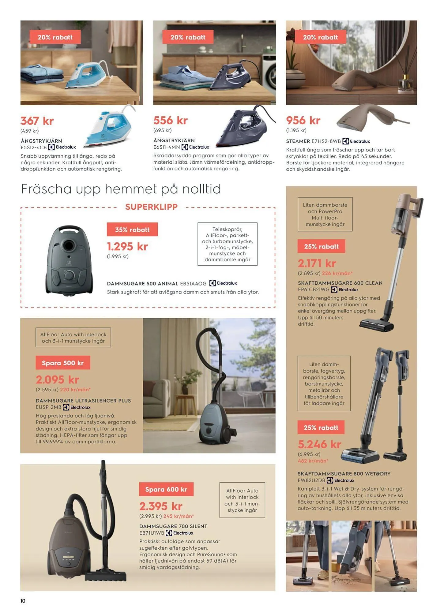 Electrolux Home reklamblad från 21 april till 12 maj 2026 - Reklamblad sidor 10