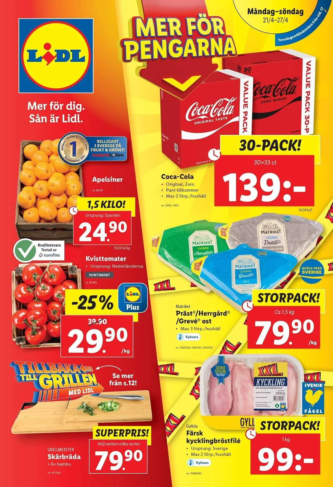 Lidl reklamblad från 21 april till 27 april 2025 - Reklamblad sidor 1