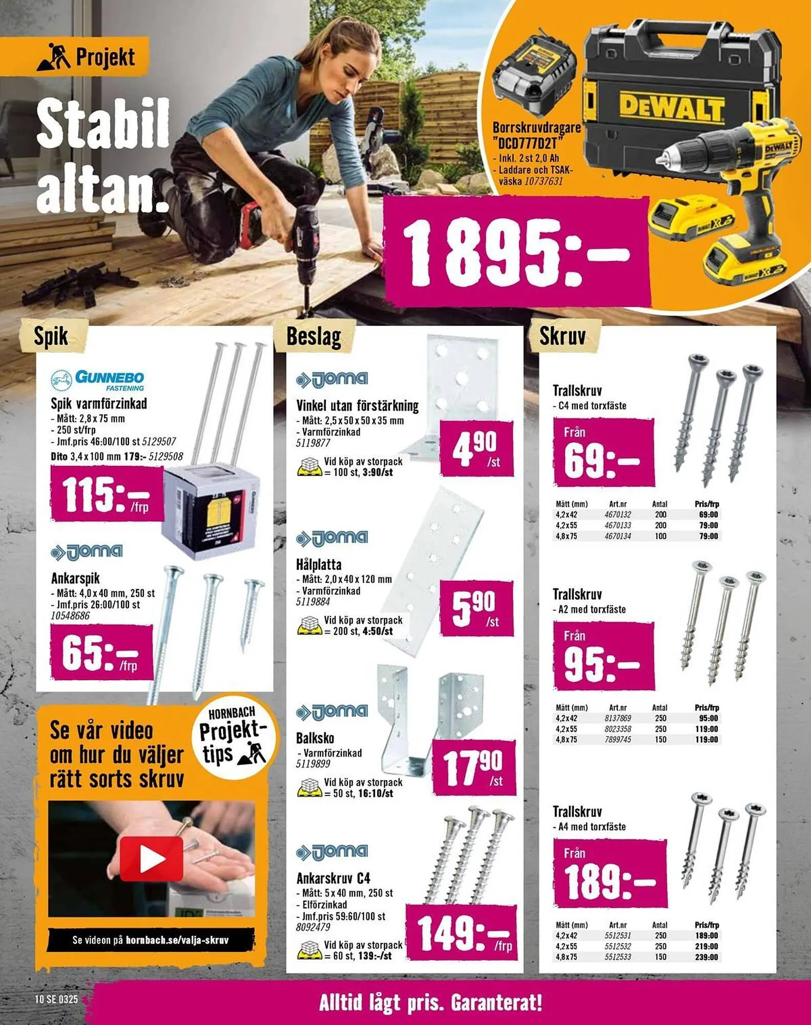 Hornbach reklamblad från 11 mars till 31 mars 2025 - Reklamblad sidor 10
