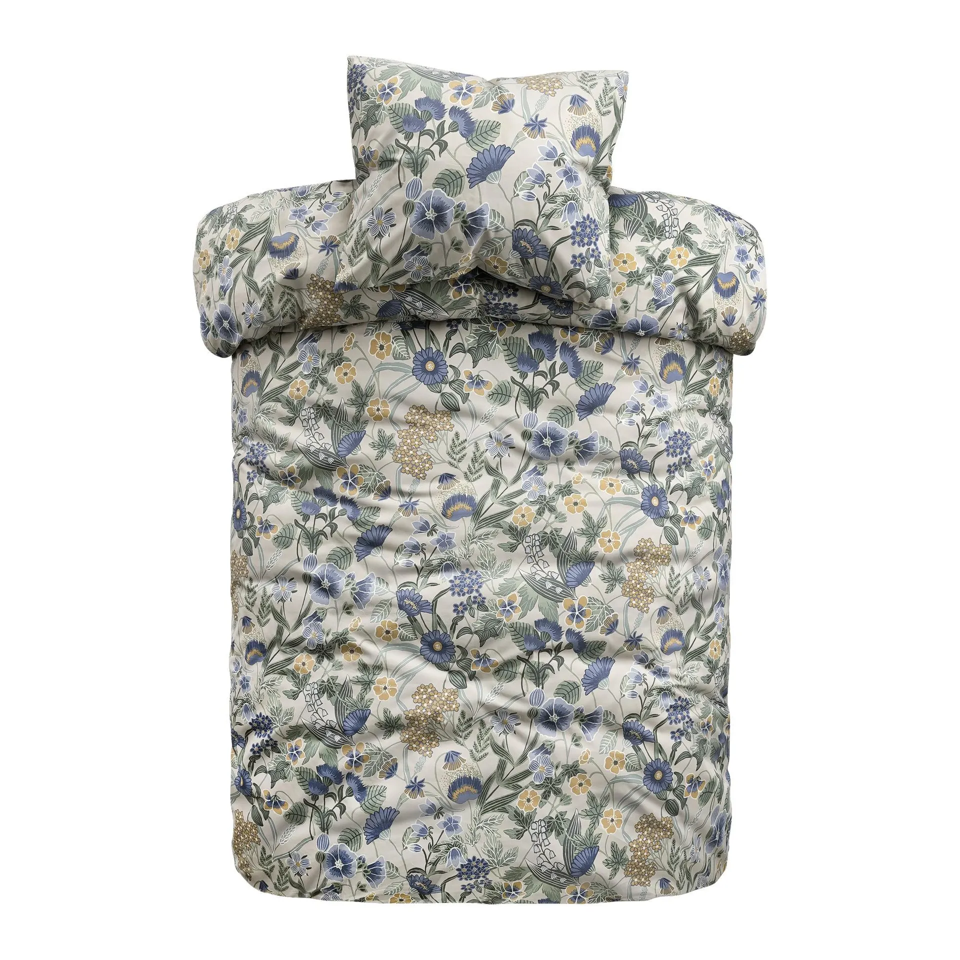 Påslakan Blombacken Blå