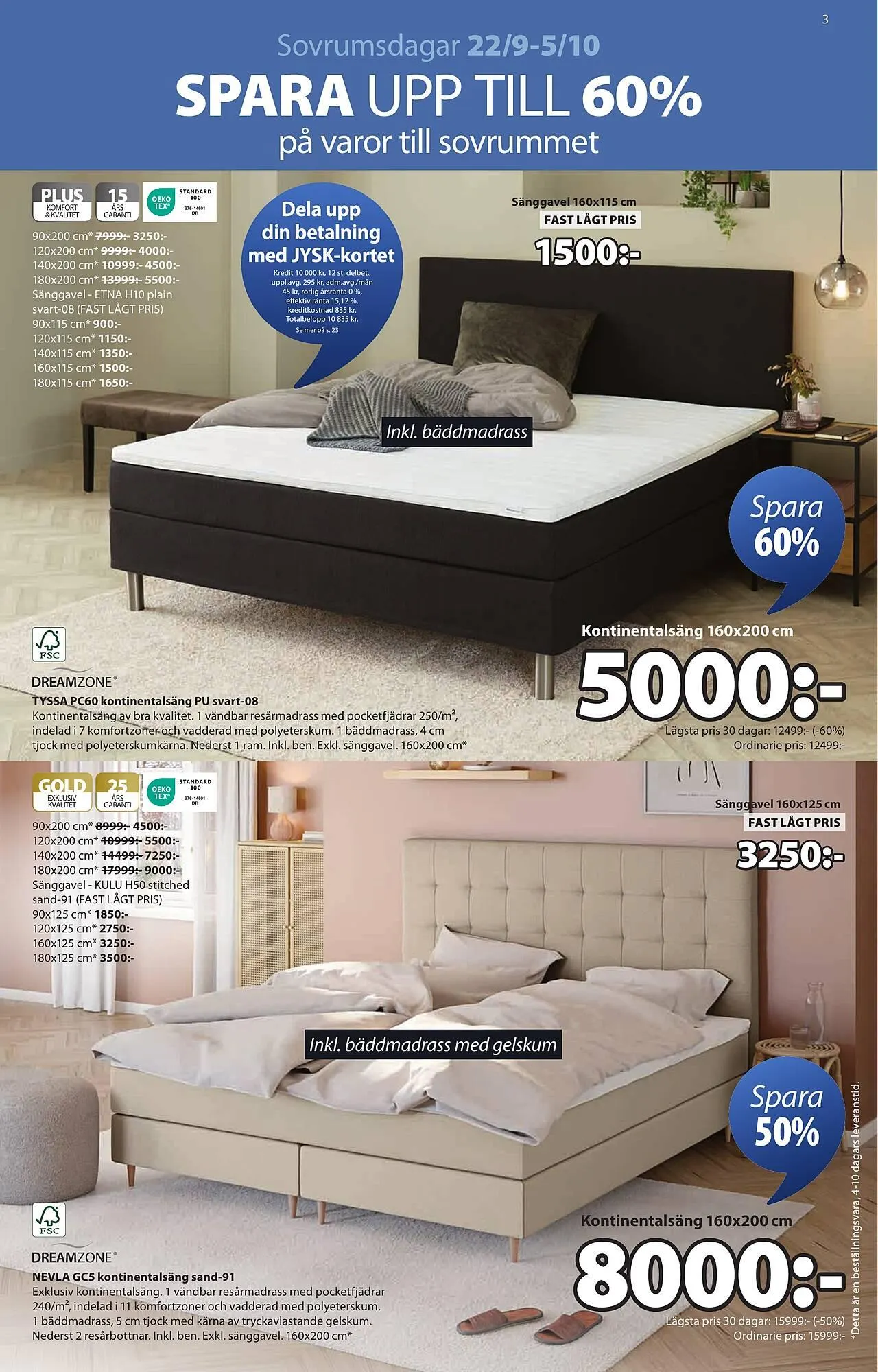 JYSK reklamblad från 22 september till 5 oktober 2025 - Reklamblad sidor 3