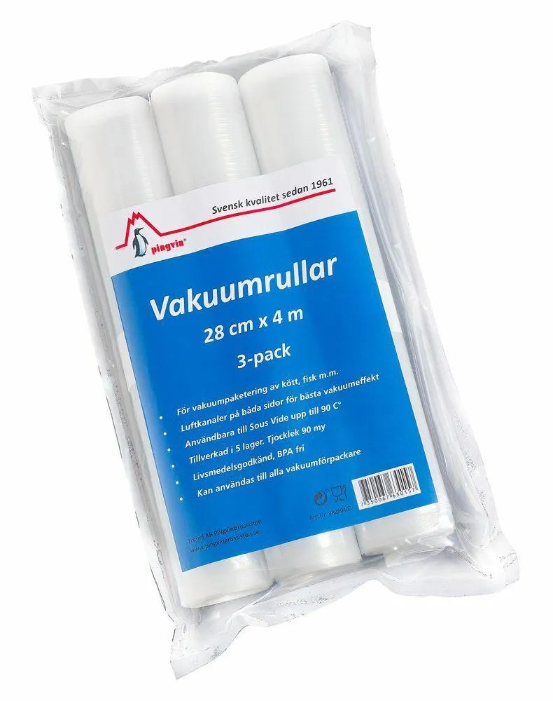 Pingvin vakuumrullar 90my 28cmx4m 3‑pack