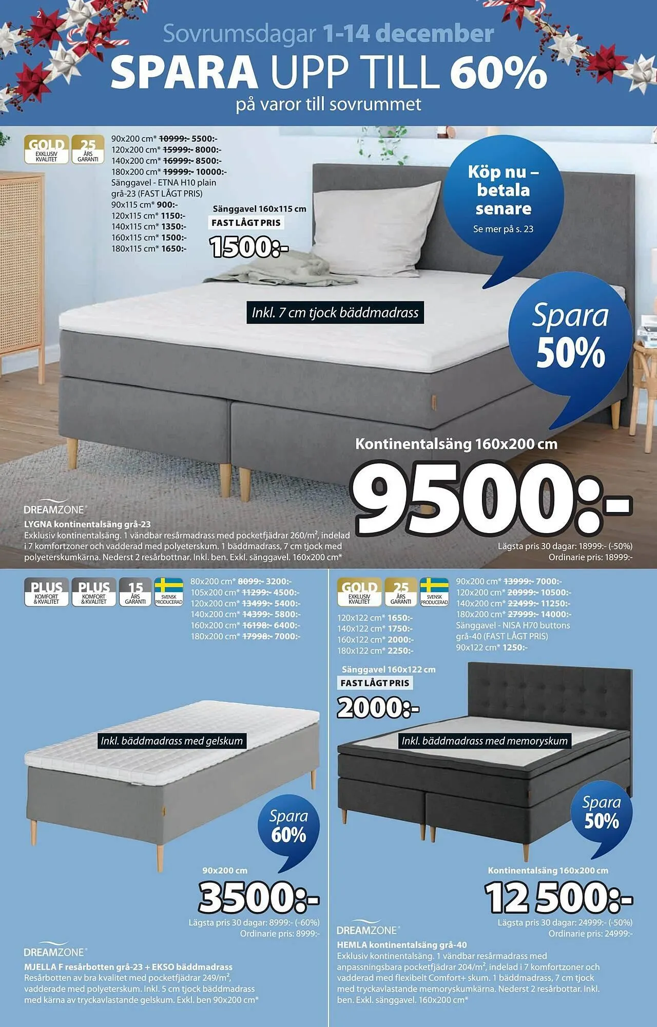 JYSK reklamblad från 1 december till 15 december 2025 - Reklamblad sidor 2