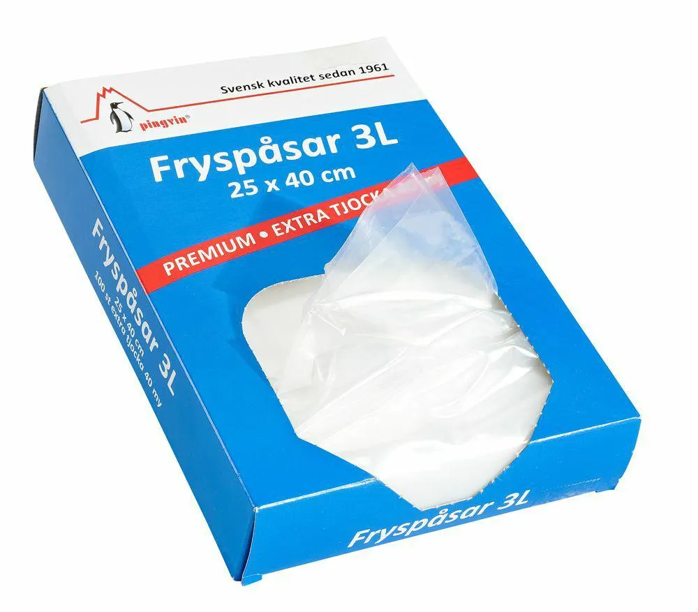 Pingvin Premium fryspåsar 3L