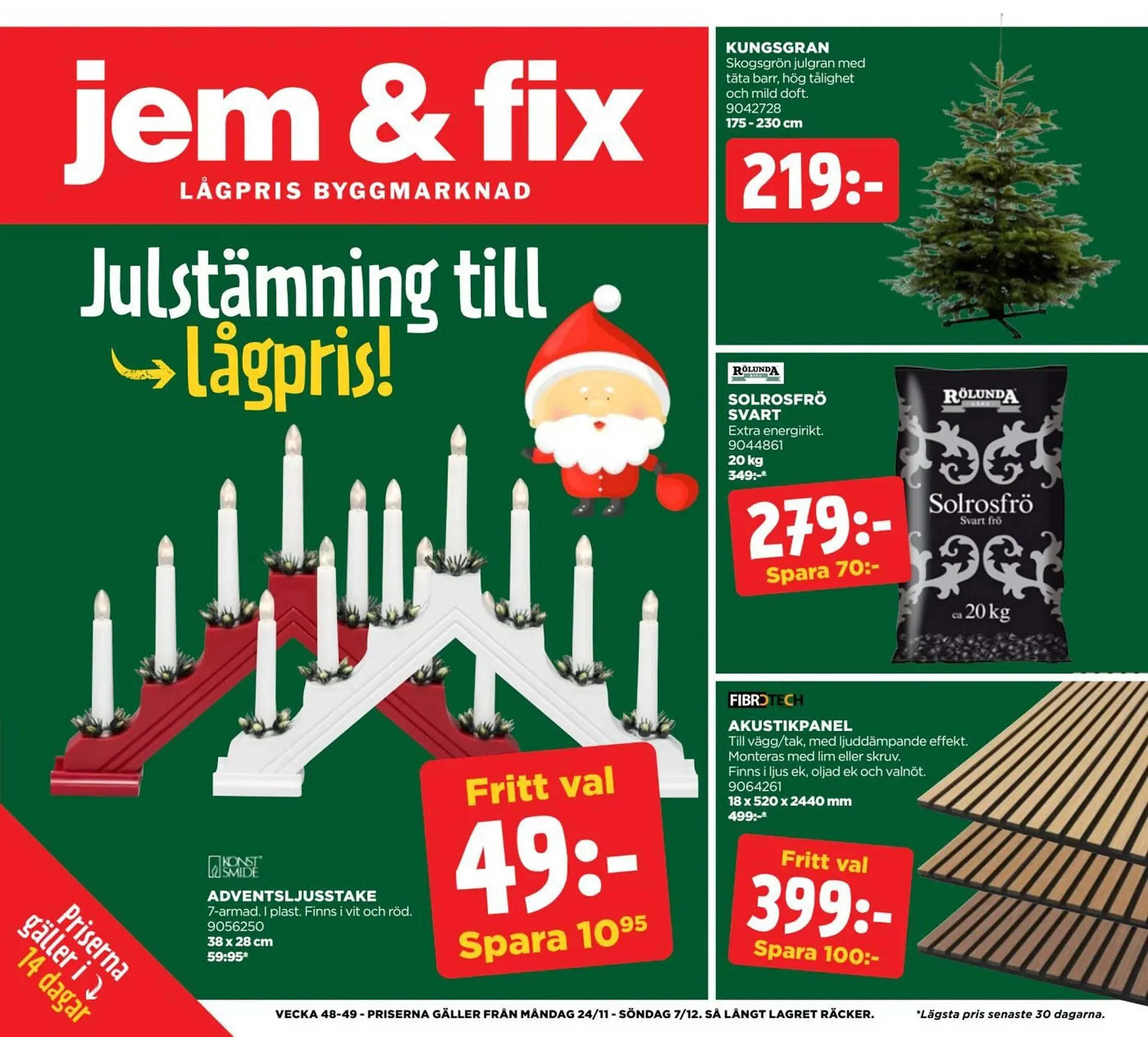 Jem&Fix reklamblad från 24 november till 7 december 2025 - Reklamblad sidor 1