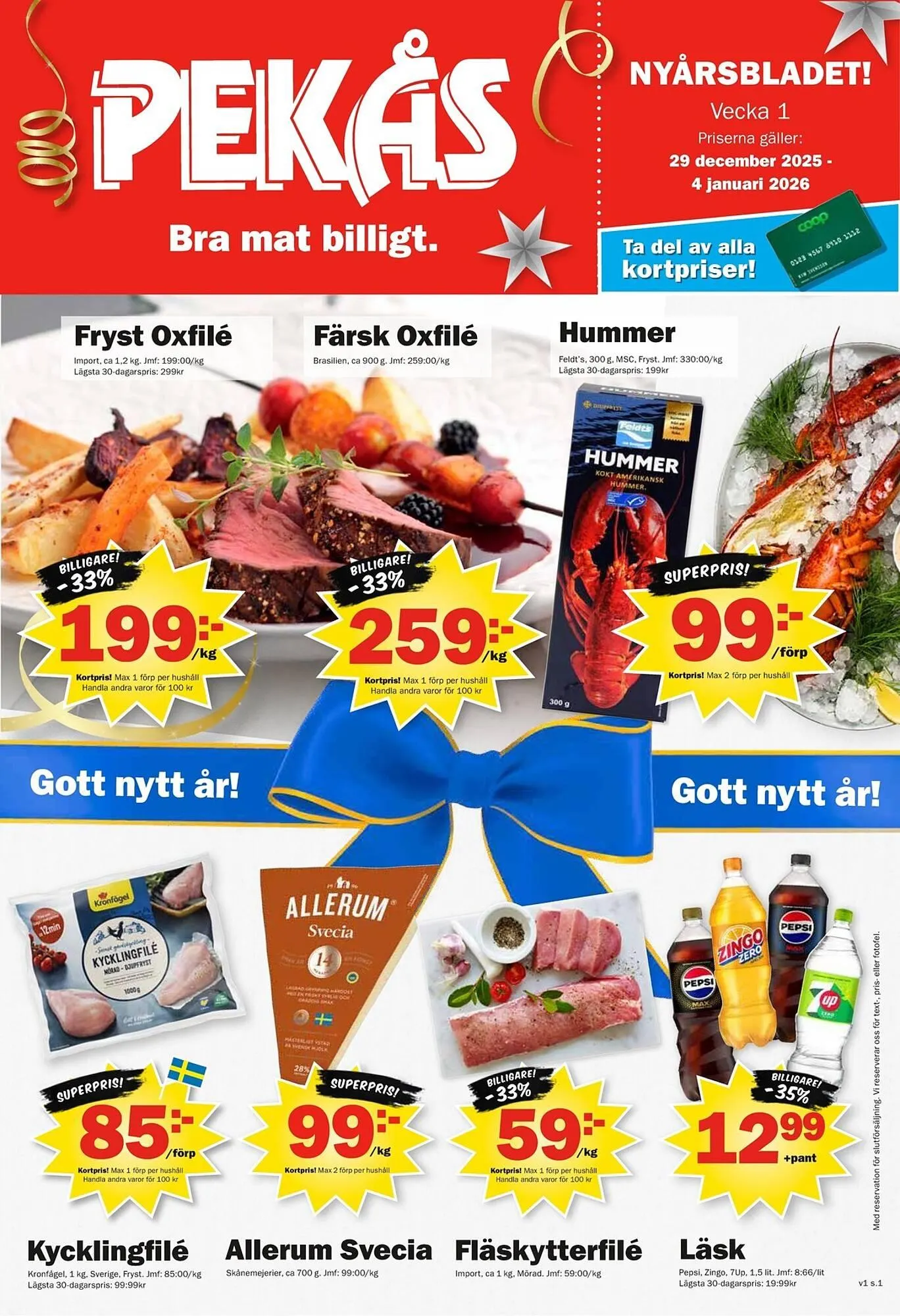Pekås reklamblad från 29 december till 4 januari 2026 - Reklamblad sidor 1