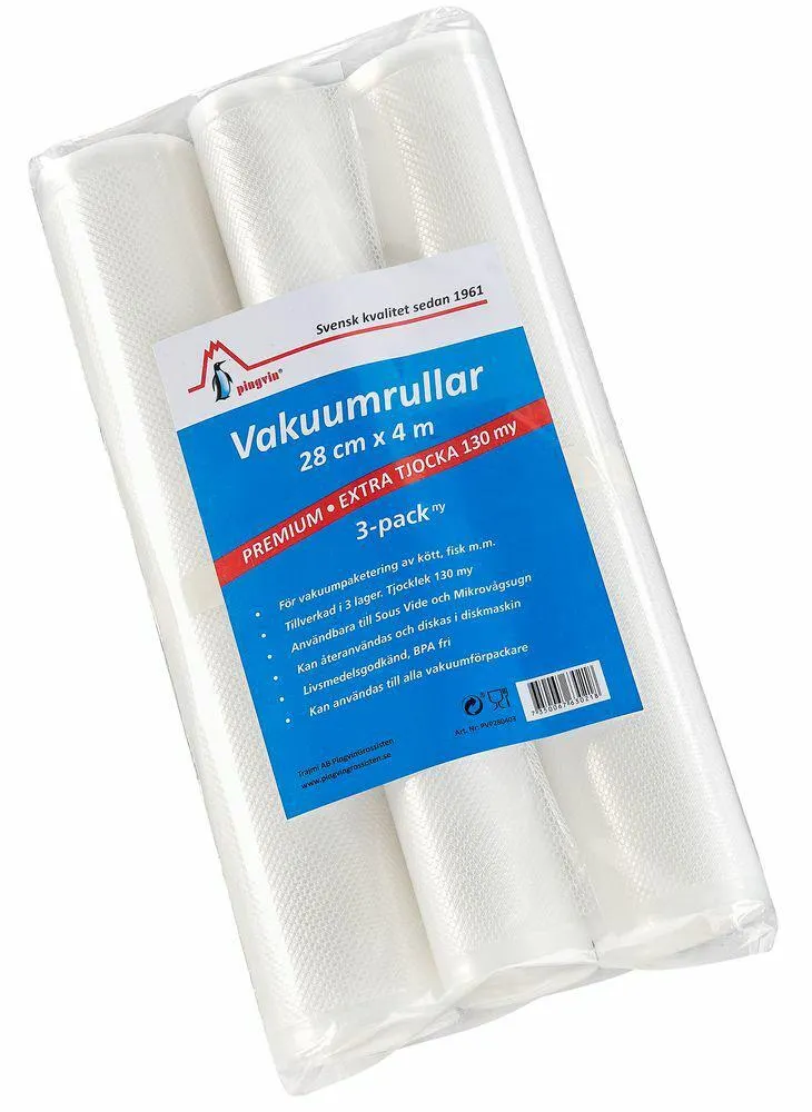 Pingvin vakuumrullar 130my 28cmx4m 3‑pack