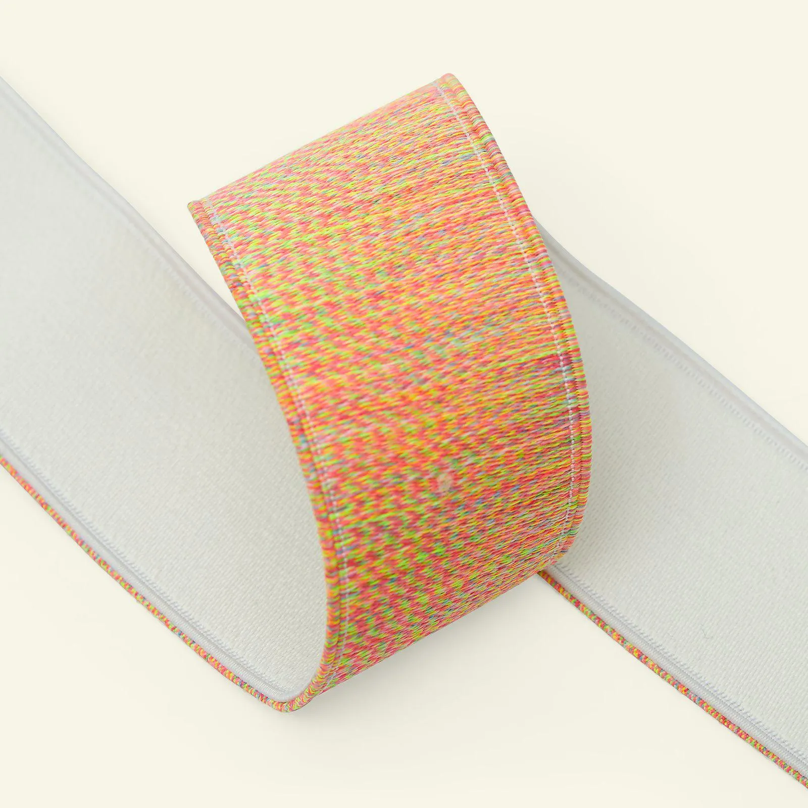 Resår 40mm multifärgad gul/cerise 2m