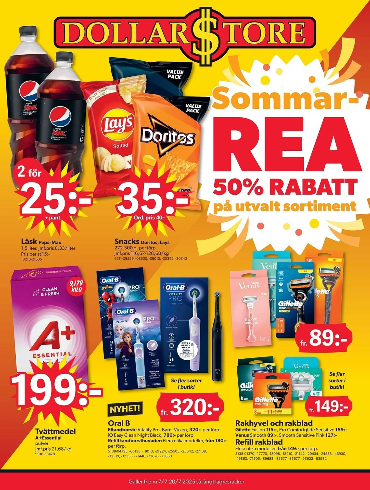 DollarStore reklamblad från 7 juli till 20 juli 2025 - Reklamblad sidor 1