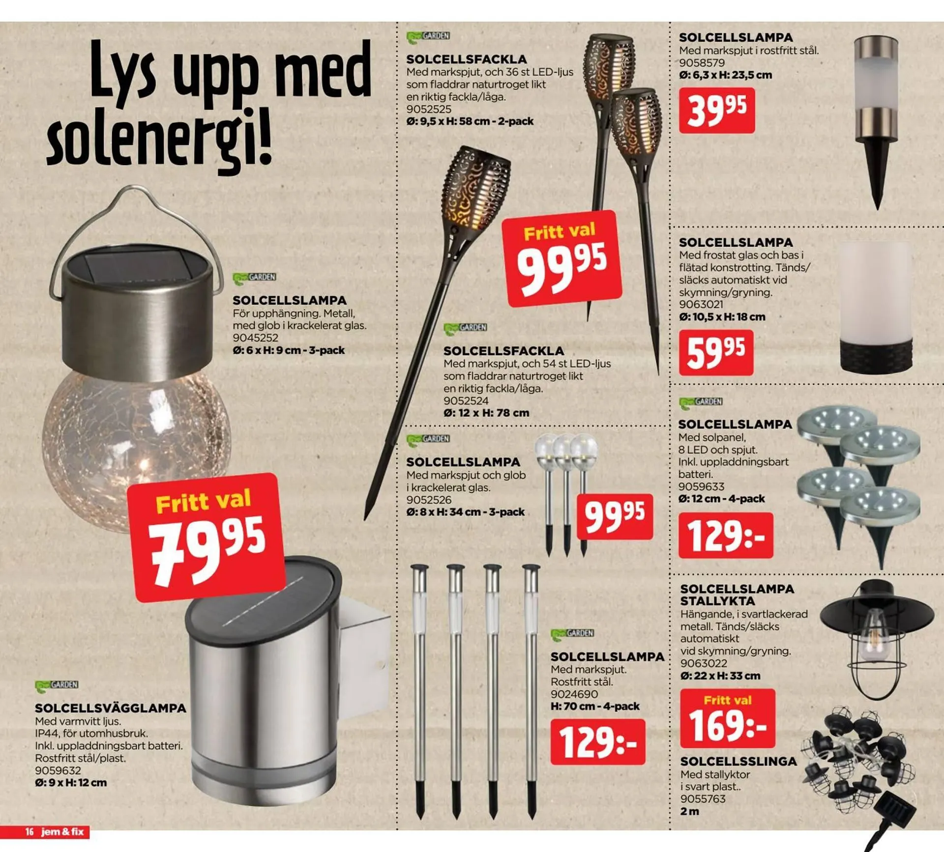 Jem&Fix reklamblad från 20 april till 4 maj 2026 - Reklamblad sidor 16
