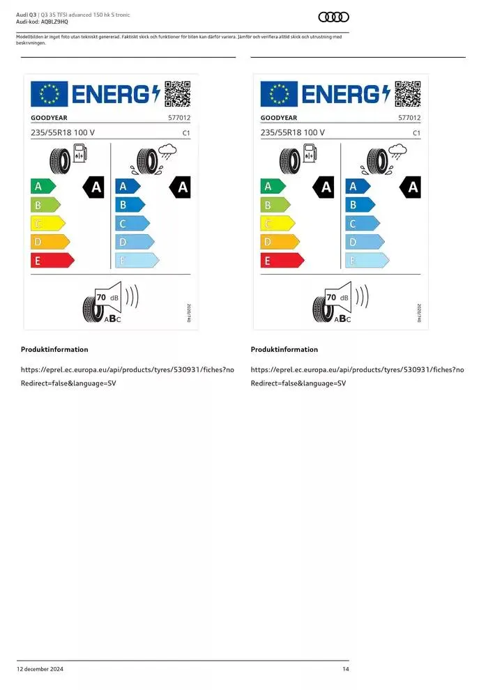Audi Q3 från 12 december till 12 december 2025 - Reklamblad sidor 14